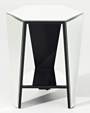 Casa Padrino Beistelltisch Luxus Spiegelglas Beistelltisch 45 x 40 x H. 56 cm - Designermöbel