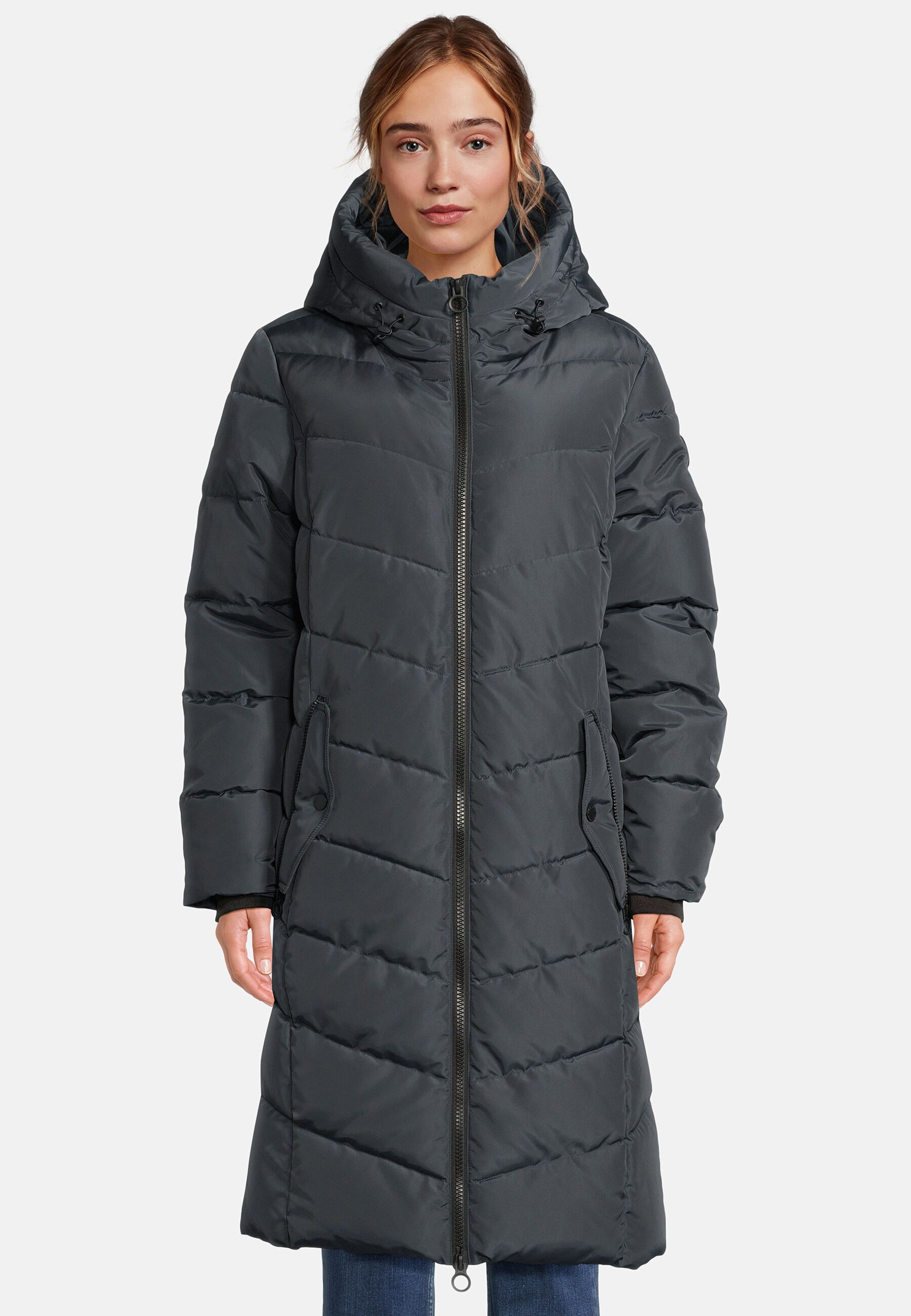 New View Wintermantel TM11 mit weitenregulierbarer Kapuze