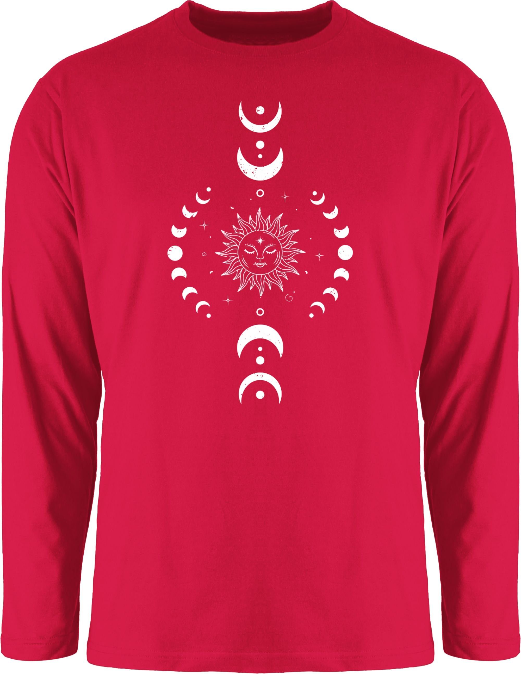 Shirtracer Rundhalsshirt Yoga Namaste Mandala Chakra Mondphase Yoga