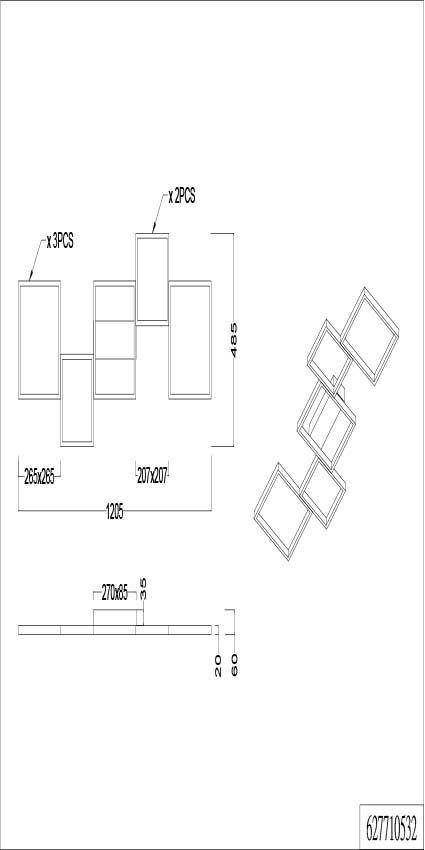 Switch Warmweiß, Sorrento, LED LED Lumen Dimmer, LED fest Deckenleuchte Deckenlampe TRIO Leuchten mit 3400 integriert,