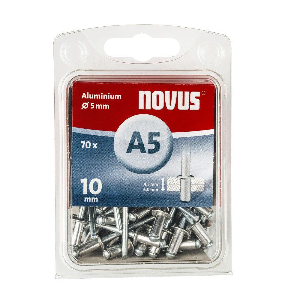 NOVUS Blindniete Novus Blindnieten Typ A5/10 Aluminium 70 Stück