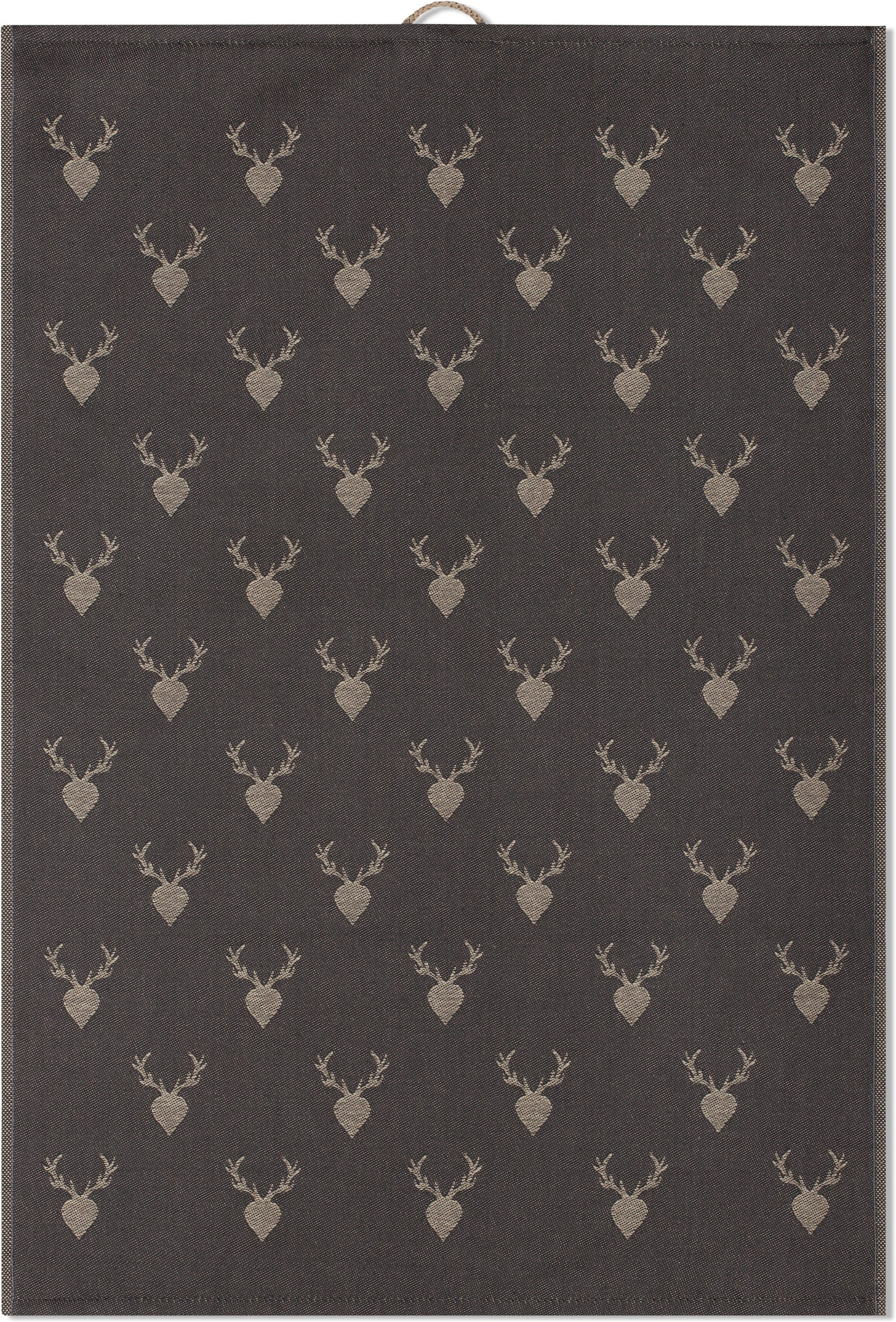ROSS Geschirrtuch 2er-Set Hirsch + Hirsch, allover, (Set, 2-tlg., 2er-Set)