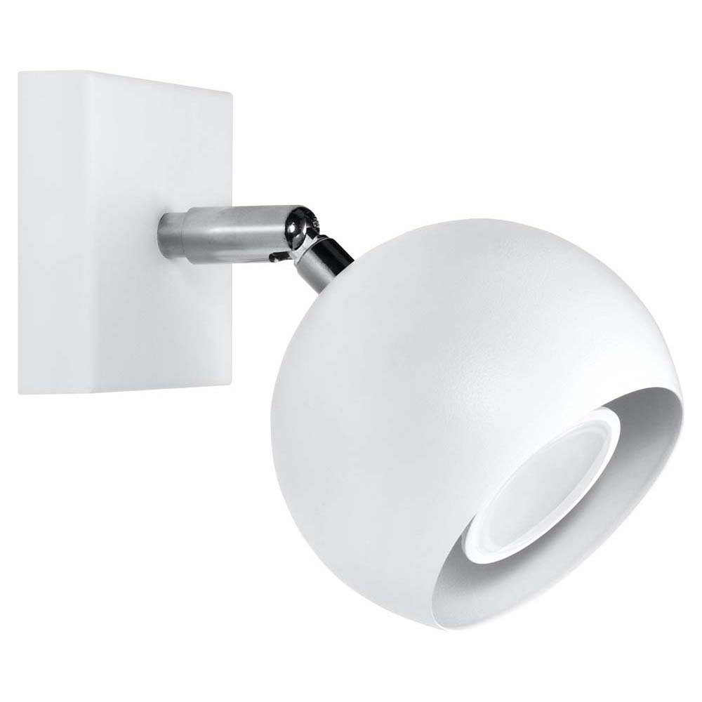 etc-shop Strahler Wandlampe Verstellbarer Wandleuchte, nicht Schlafzimmer Wandleuchte inklusive, Stahl Weiß Leuchtmittel