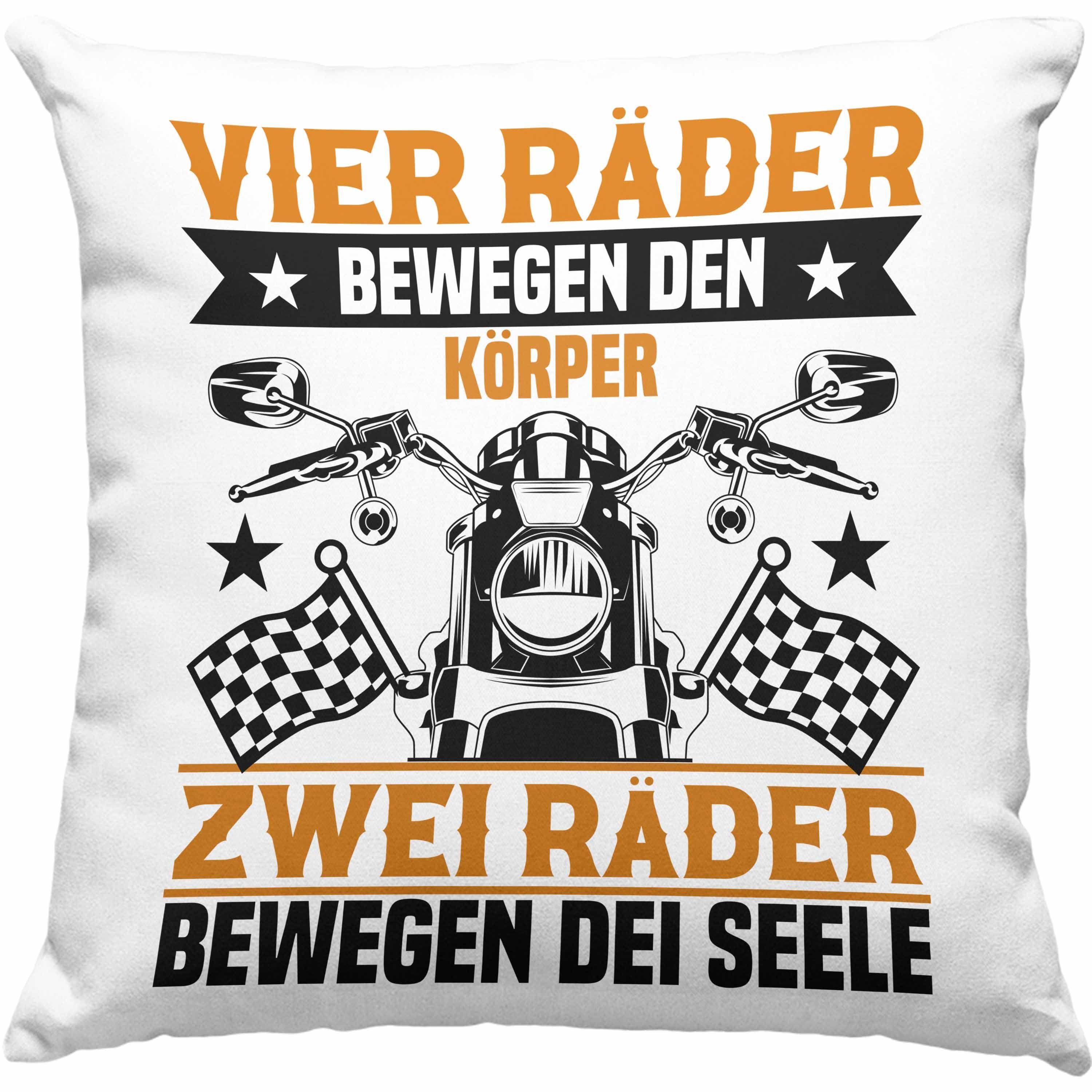 Trendation Dekokissen Trendation Motorradfahrer Kissen Geschenk