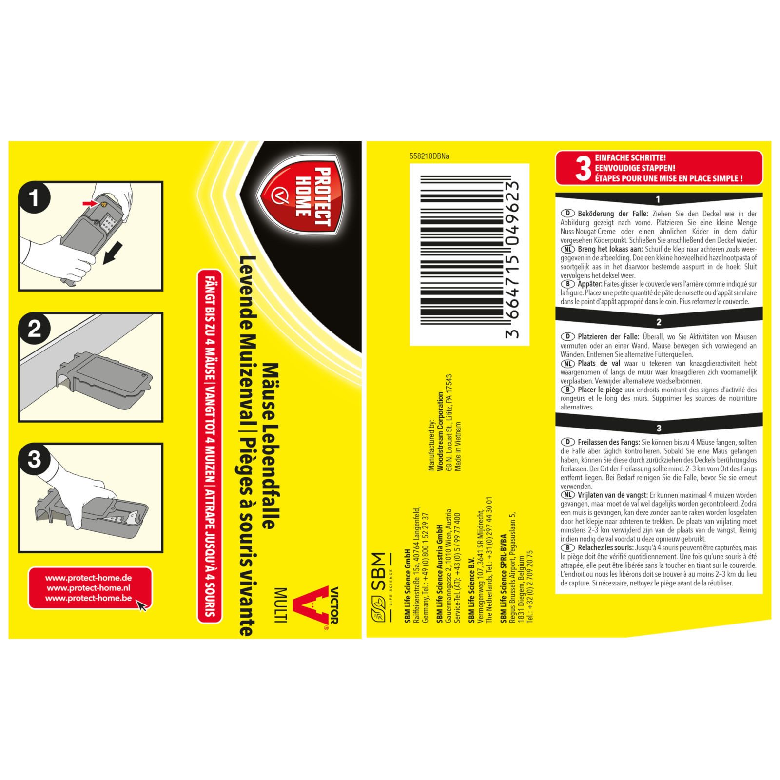 Protect Home Lebendfalle Mäuse Lebendfalle Multi 1 Stück