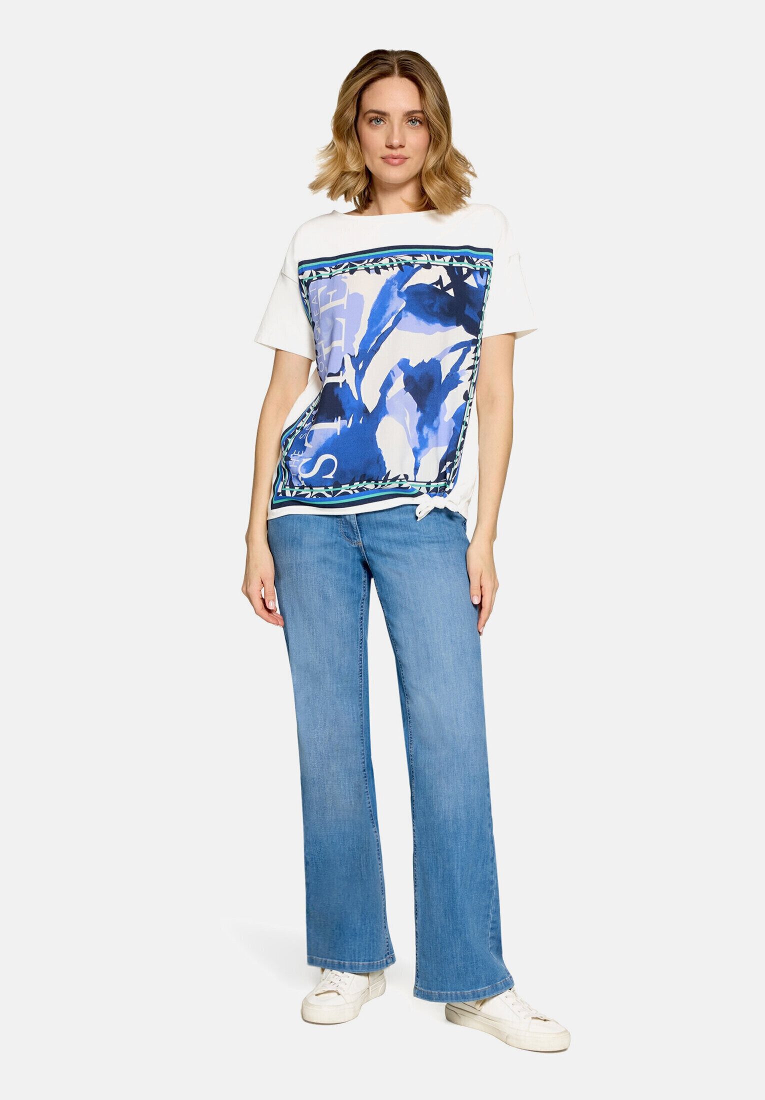 Betty Barclay Kurzarmshirt Damen mit Schleifenknoten (1-tlg)