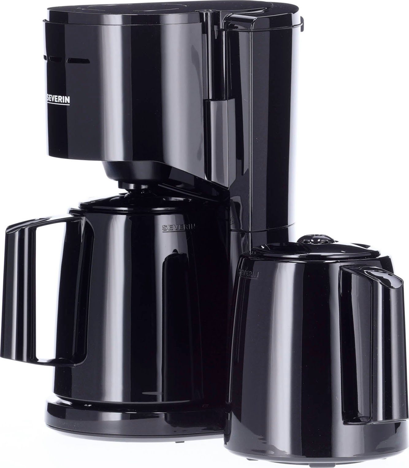 9307, schwarz 2 Papierfilter KA Severin Filterkaffeemaschine Thermokannen Kaffeekanne, mit 1x4, 1l