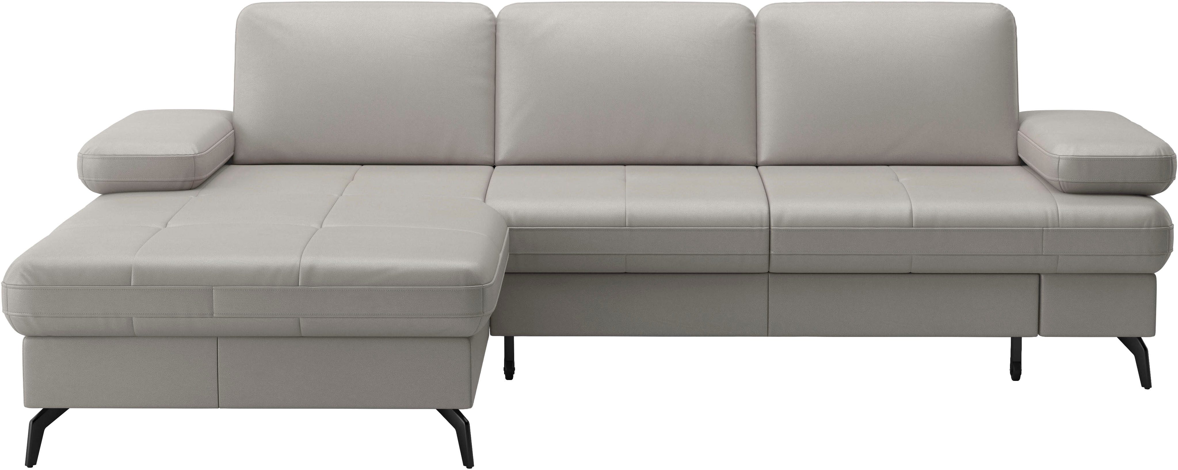 sit&more Ecksofa Morris Jubi, Recamiere, Breite 247 cm, mit Armteilfunktion, wahlweise mit Schlaffunktion