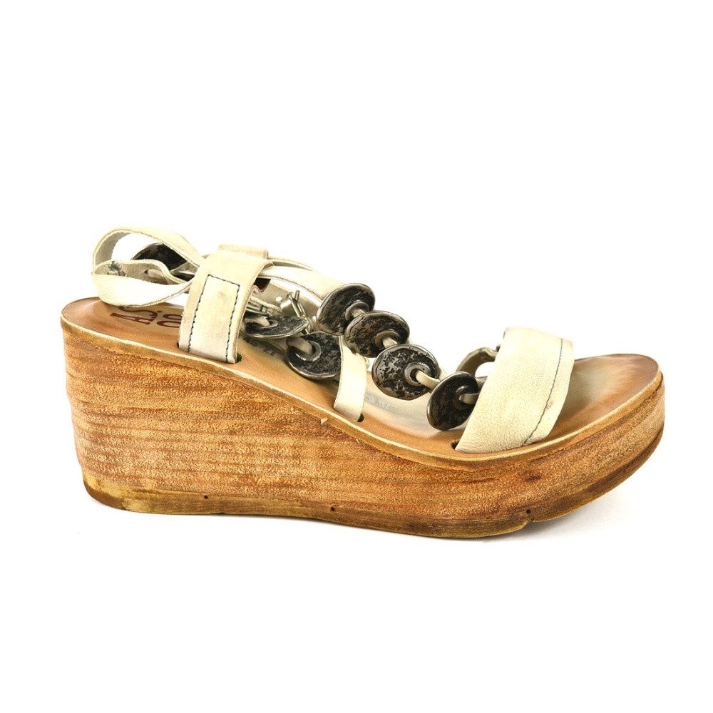 A.S.98 A.S.98 Keilsandalen aus Leder Sandale Grau