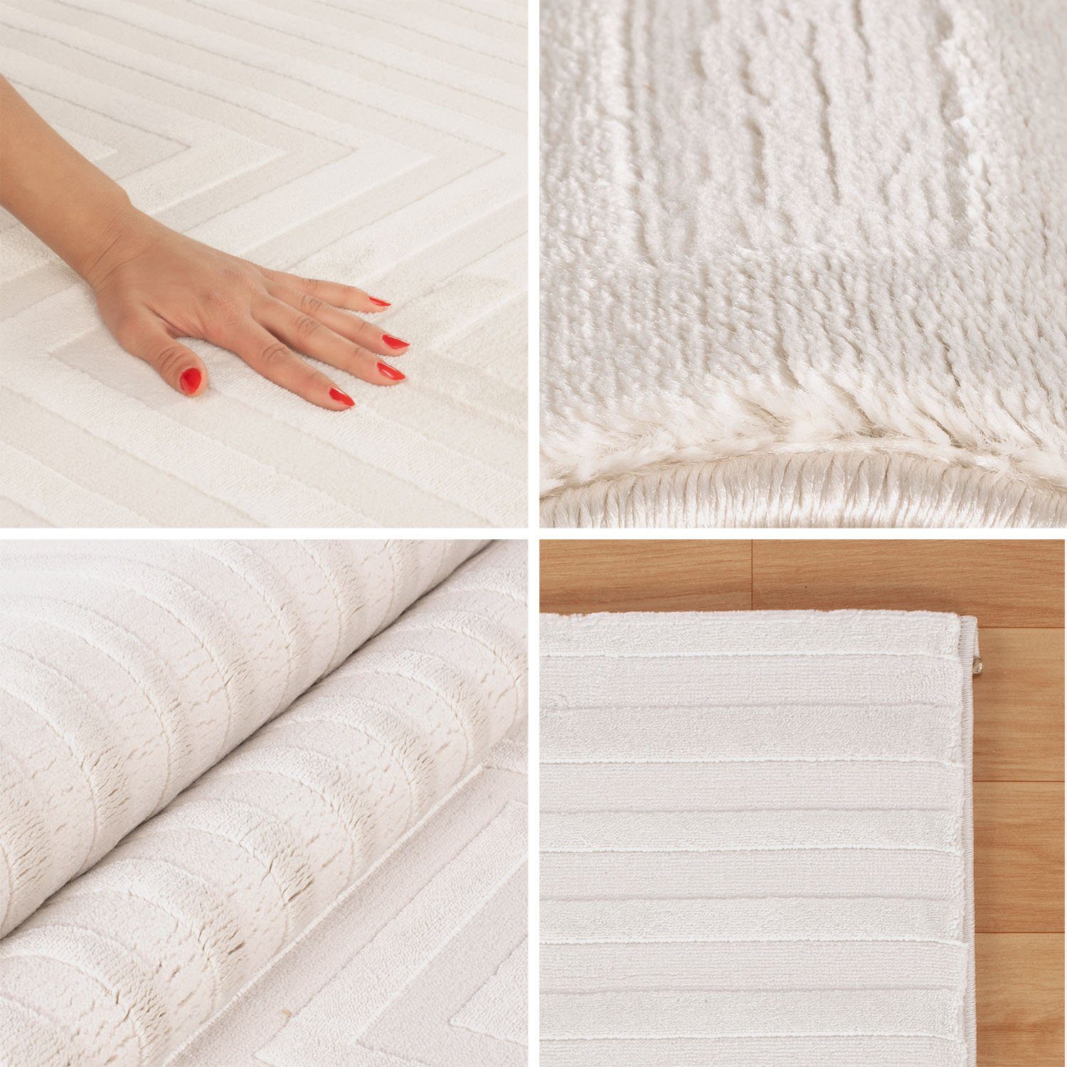 SIMPEX24 Designteppich Geometrisch Design, Läufer, Höhe: 12 mm, Teppich Woh günstig online kaufen