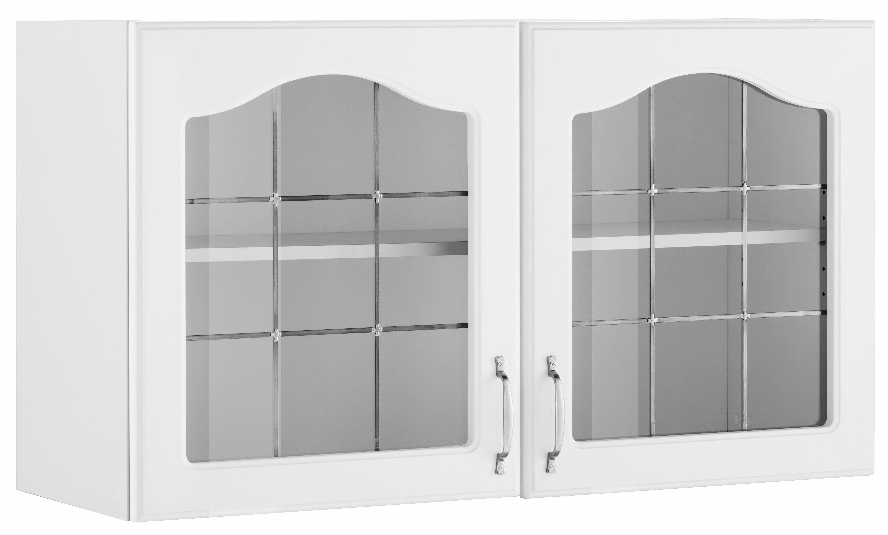 wiho Küchen Glashängeschrank Linz 100 cm breit, mit 2 Glastüren – Bild 3 von 5
