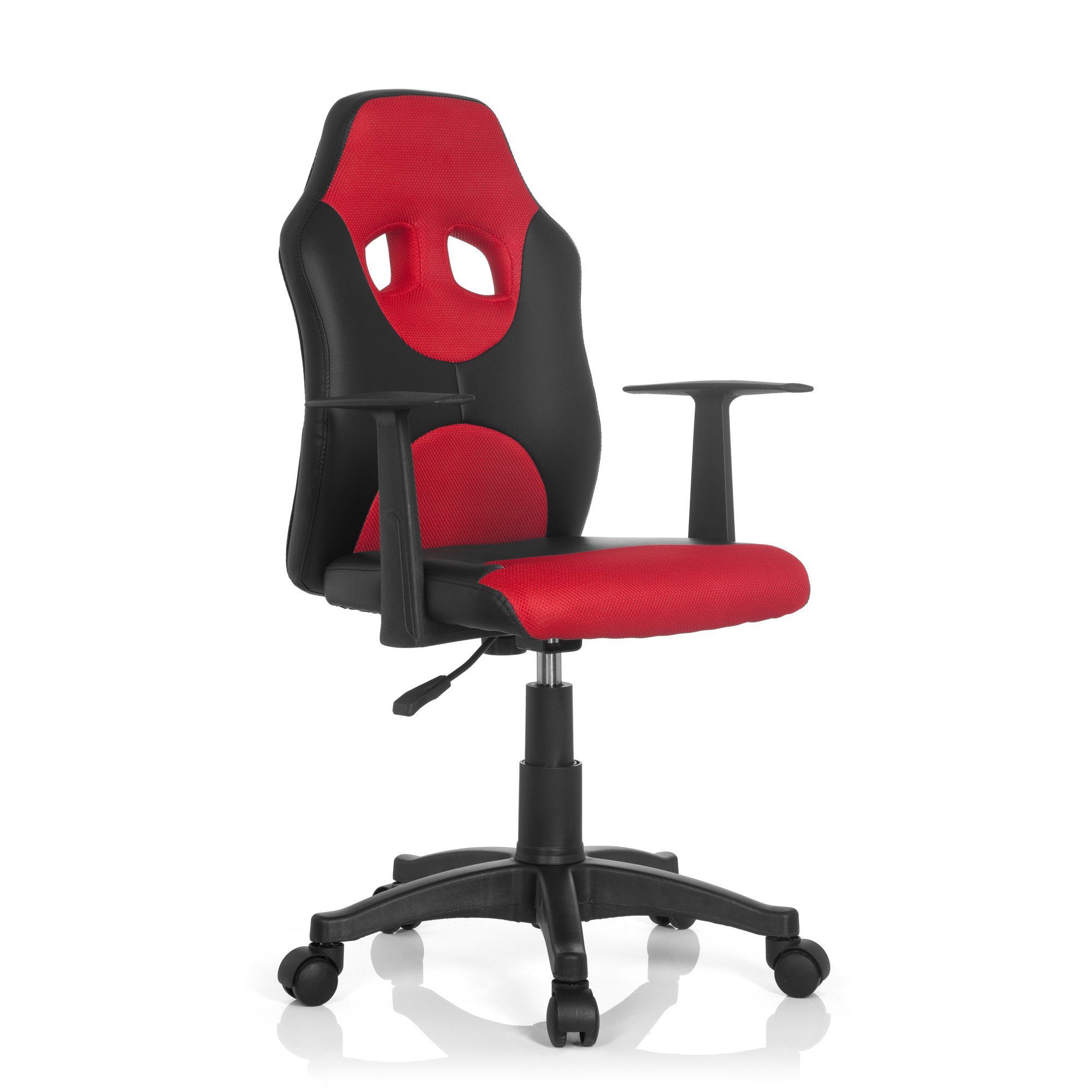 Kinderdrehstuhl ergonomisch hjh / GAME Kunstleder, Drehstuhl Schwarz OFFICE AL Rot KID