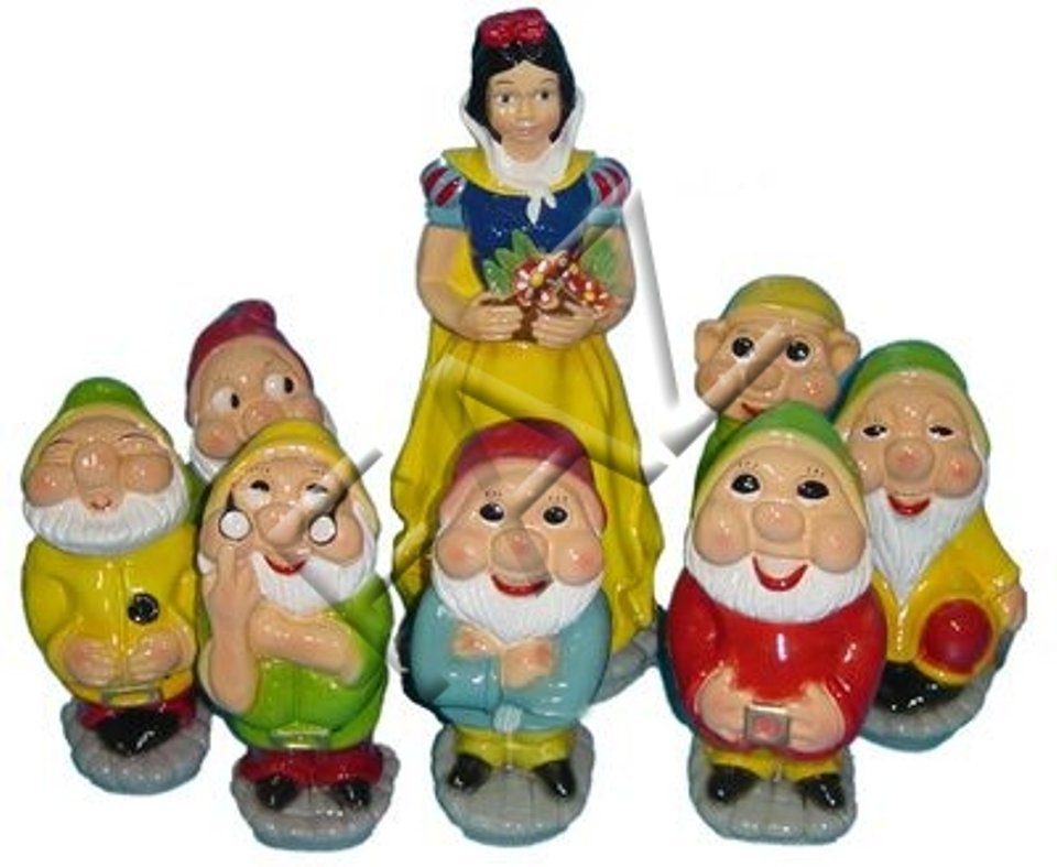 JVmoebel Skulptur Design Schneewittchen Zwerg Figur Garten Statue