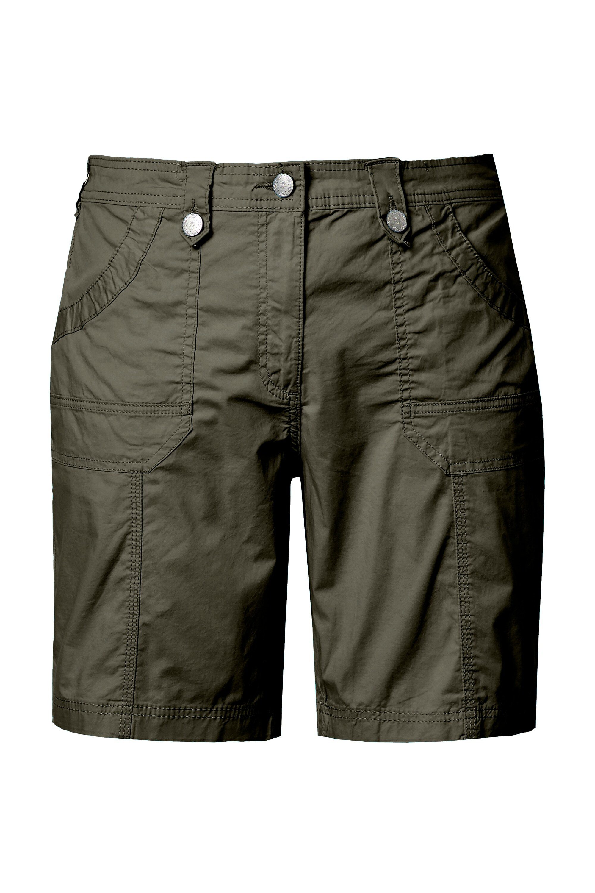 Ulla Popken Funktionshose Cargo-Bermuda Komfortbund 4-Pocket-Schnitt günstig online kaufen