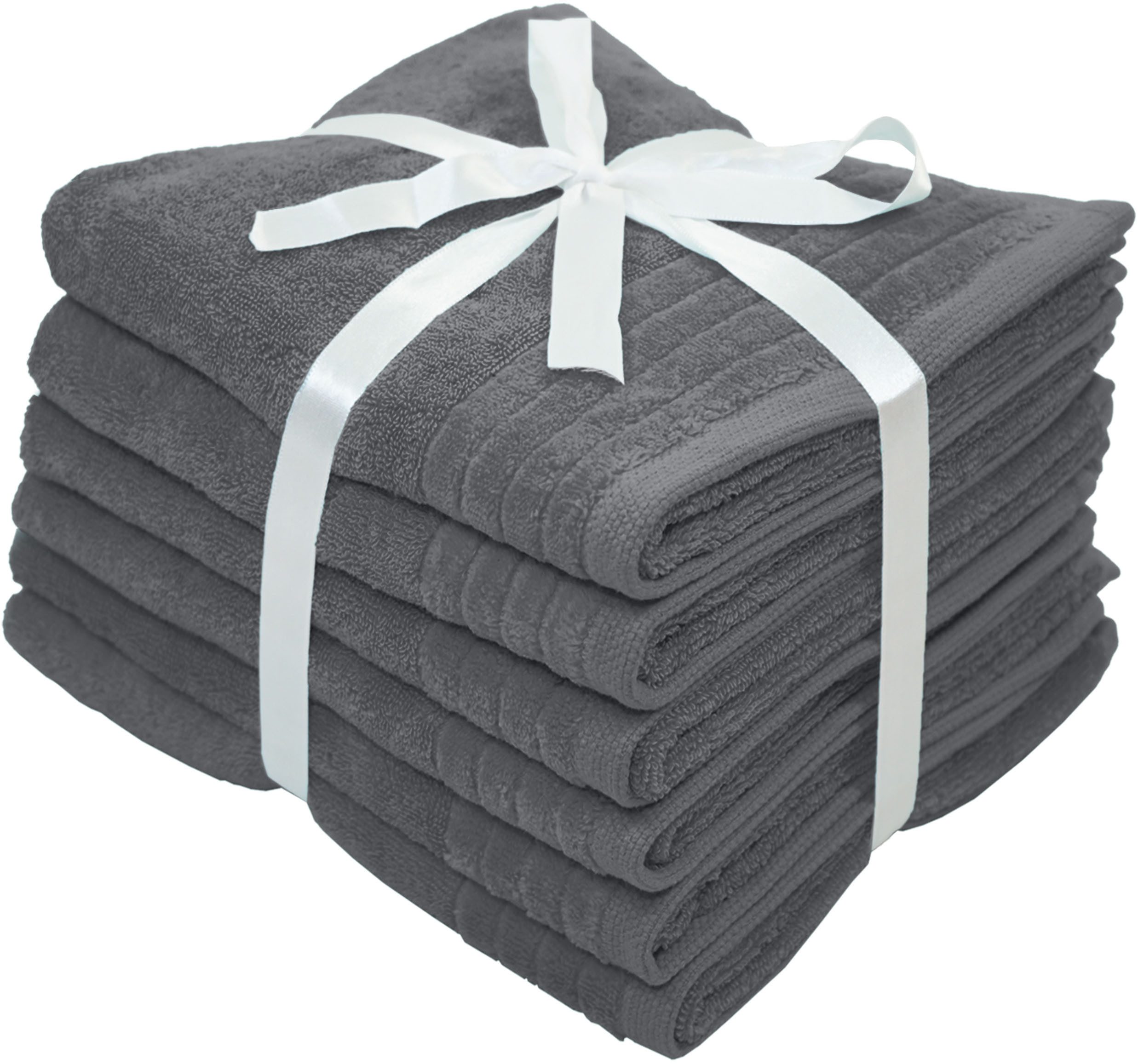 OTTO home Handtücher Sanremo Premium, Premium Handtücher, 600 gr/m², 40x70cm, Frottier (Set, 6-St), mit Bordüre, flauschig und weich, Händehandtücher, 5 Jahre Garantie