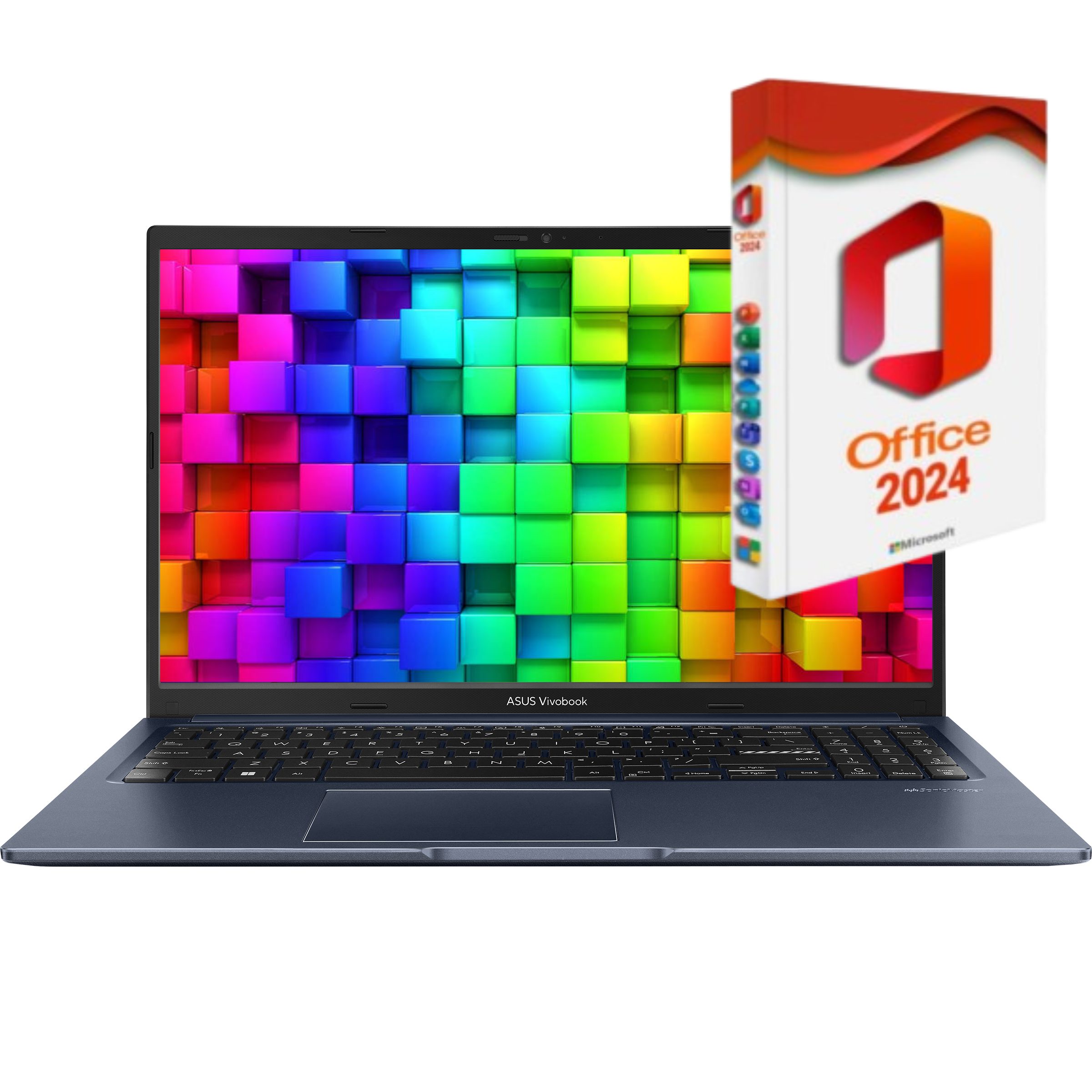 Asus X1504, Core i5, beleuchtete Tastatur Business-Notebook (39 cm/15.6 Zoll, Intel Core i5 120U, Intel UHD Grafik, 512 GB SSD, Windows 11Pro+Office 2024Pro, beleuchtete Tastatur)