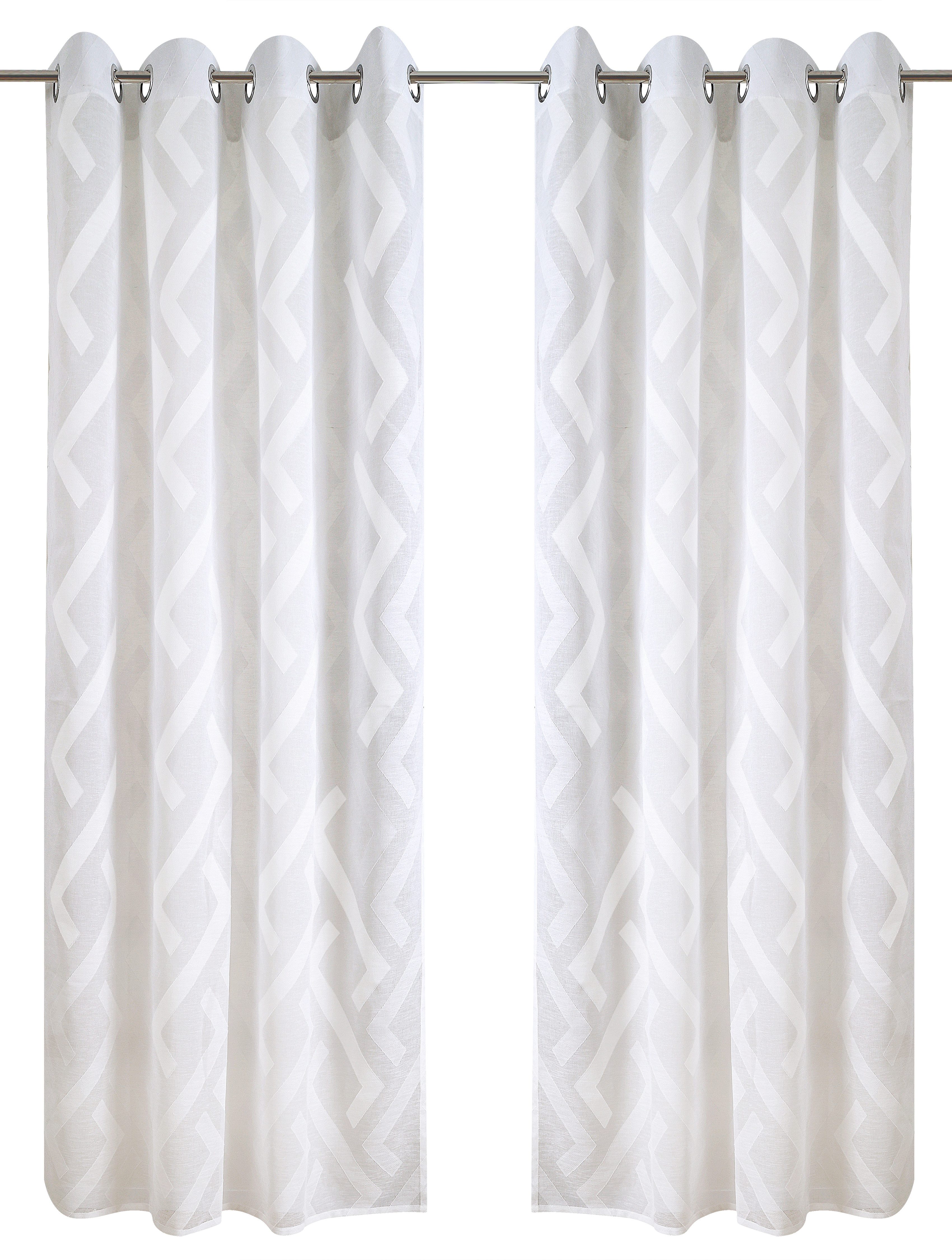 Bruno Banani Gardine Lynn (1 St), Ösen, halbtransparent, Scherli, schöner S günstig online kaufen