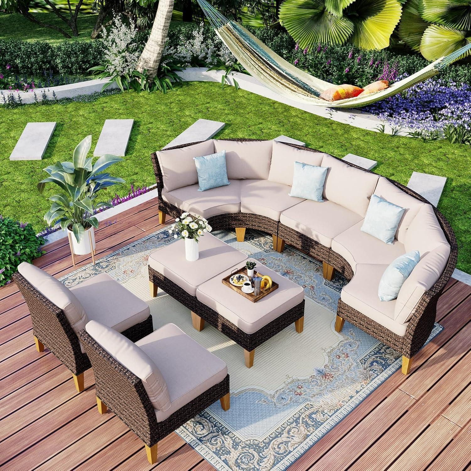 Loungeset Lounge Set Polyrattan Sitzgruppe Wasserdicht Wetterfest Cr006-14-9_i1