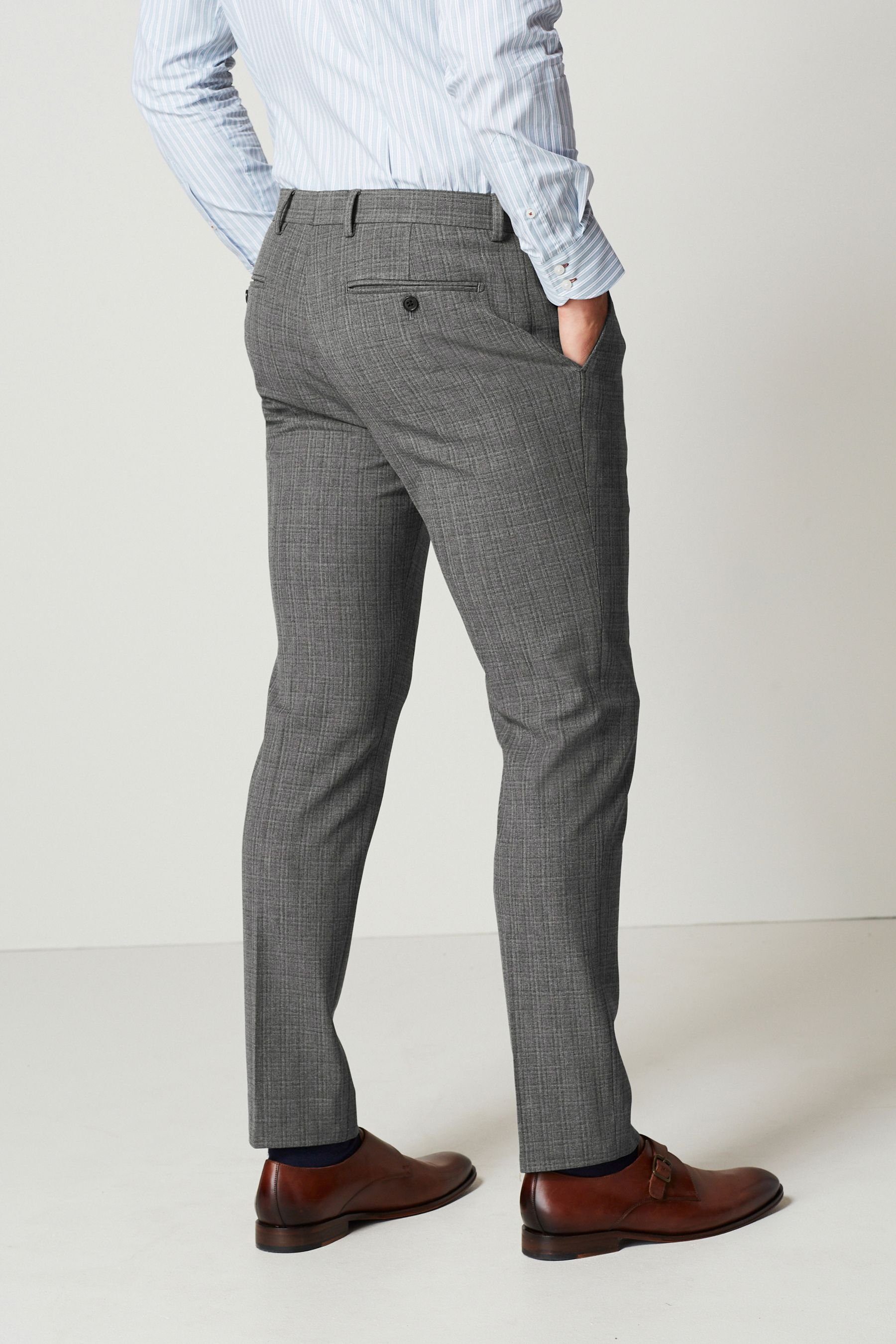 Next Anzughose Motion Stretch-Anzug: Flex (1-tlg) Grey Hose