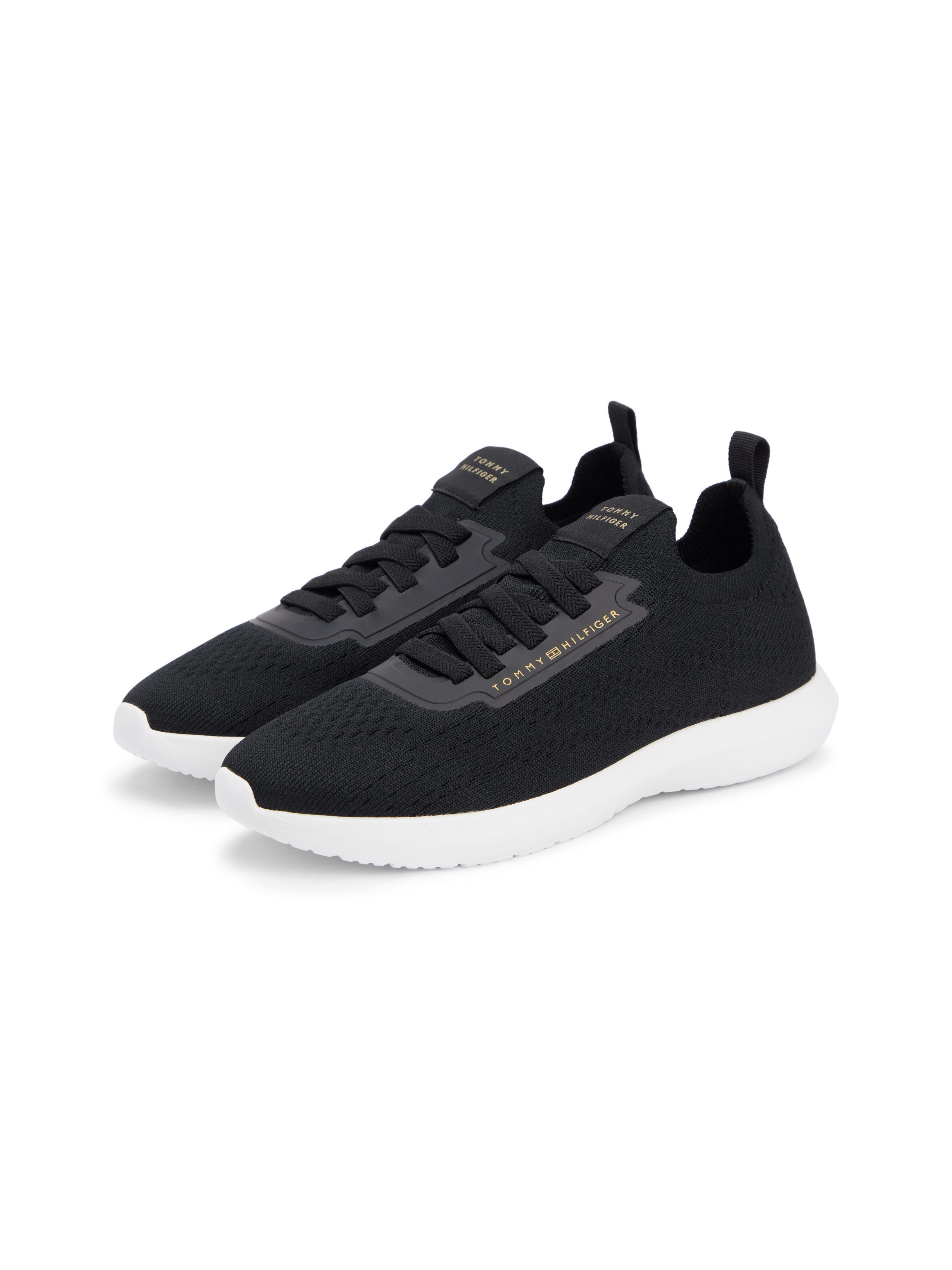 Tommy Hilfiger TH KNIT EXTRALIGHT RUNNER Slip-On Sneaker Freizeitschuh, Halbschuh, Slipper mit elastischen Schnürsenkeln