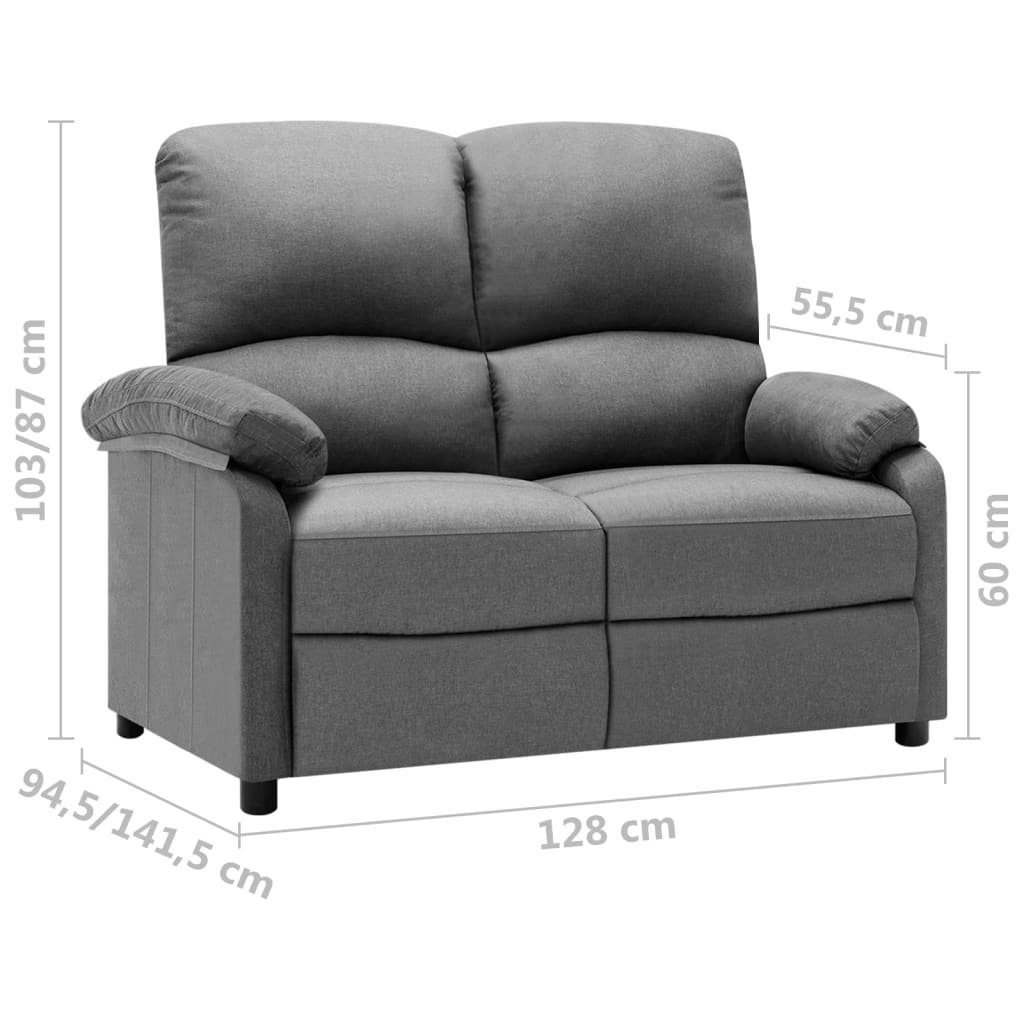 vidaXL Sofa Relaxsofa Liegesofa Verstellba Sofa verstellbar2-Sitzer-Sofa Couch 2er