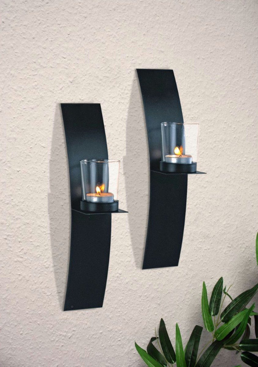 Gravidus Wandkerzenhalter 2er Set Wandkerzenhalter Teelichthalter günstig online kaufen