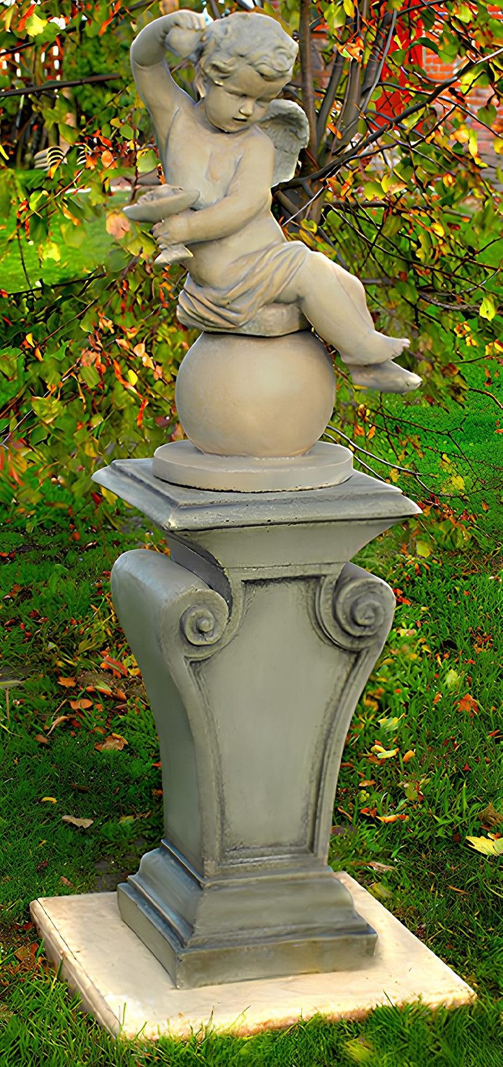 Xlmoebel Engelfigur Wetterfeste Steingussfigur als Grabengel für Garten und Grab (Engelfigur), Hergestellt in Europa