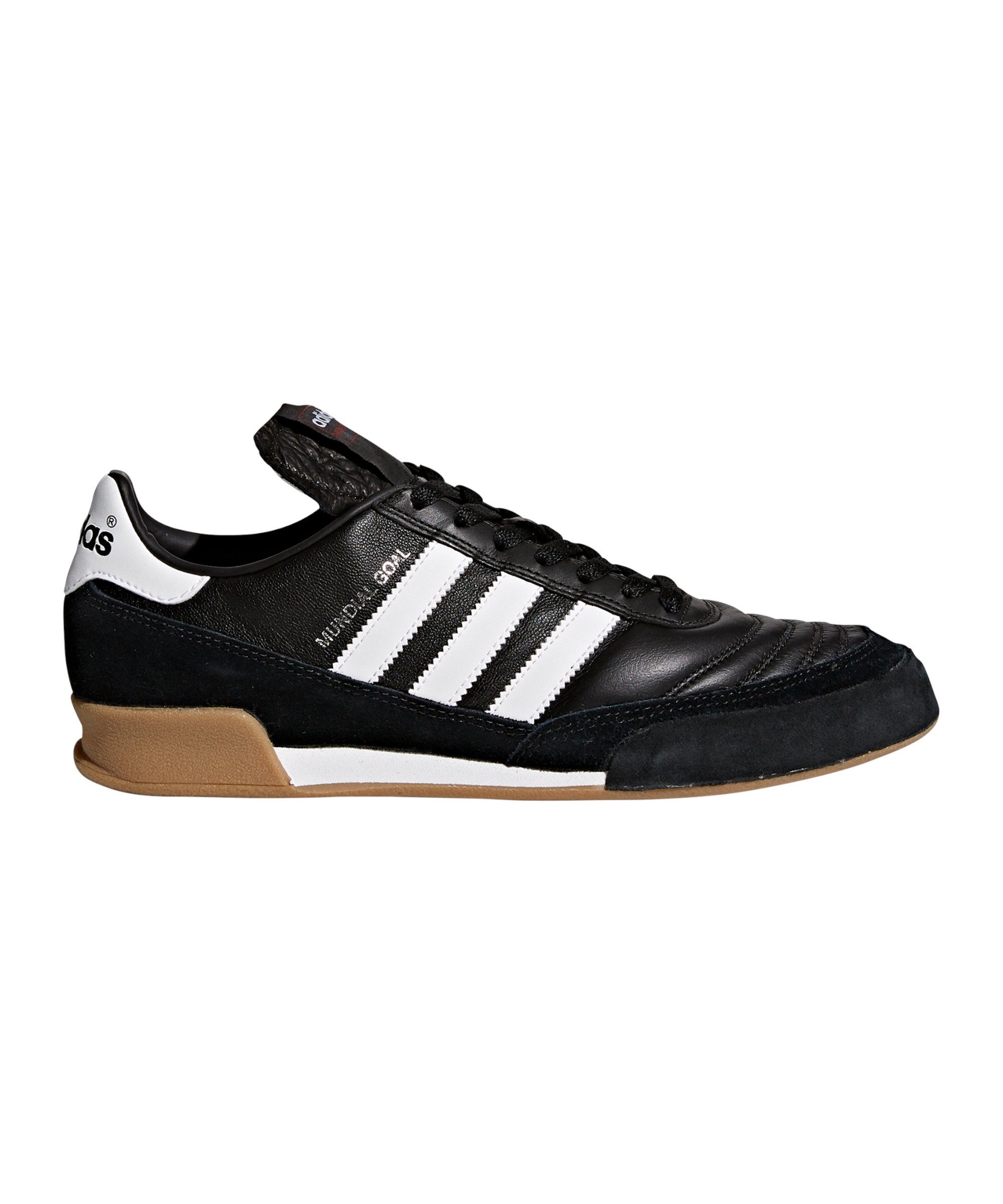 adidas Performance Mundial Goal Halle Black Stripes Fußballschuh