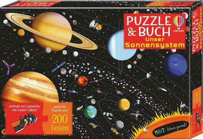Usborne Verlag Puzzle MINT - Wissen gewinnt! Puzzle & Buch: Unser Sonnensystem, Puzzleteile