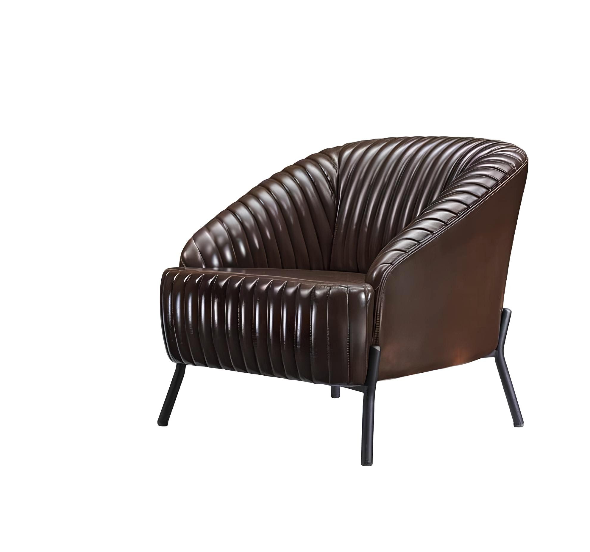 Sessel Brauner Designer Relaxsessel aus hochwertigem Leder