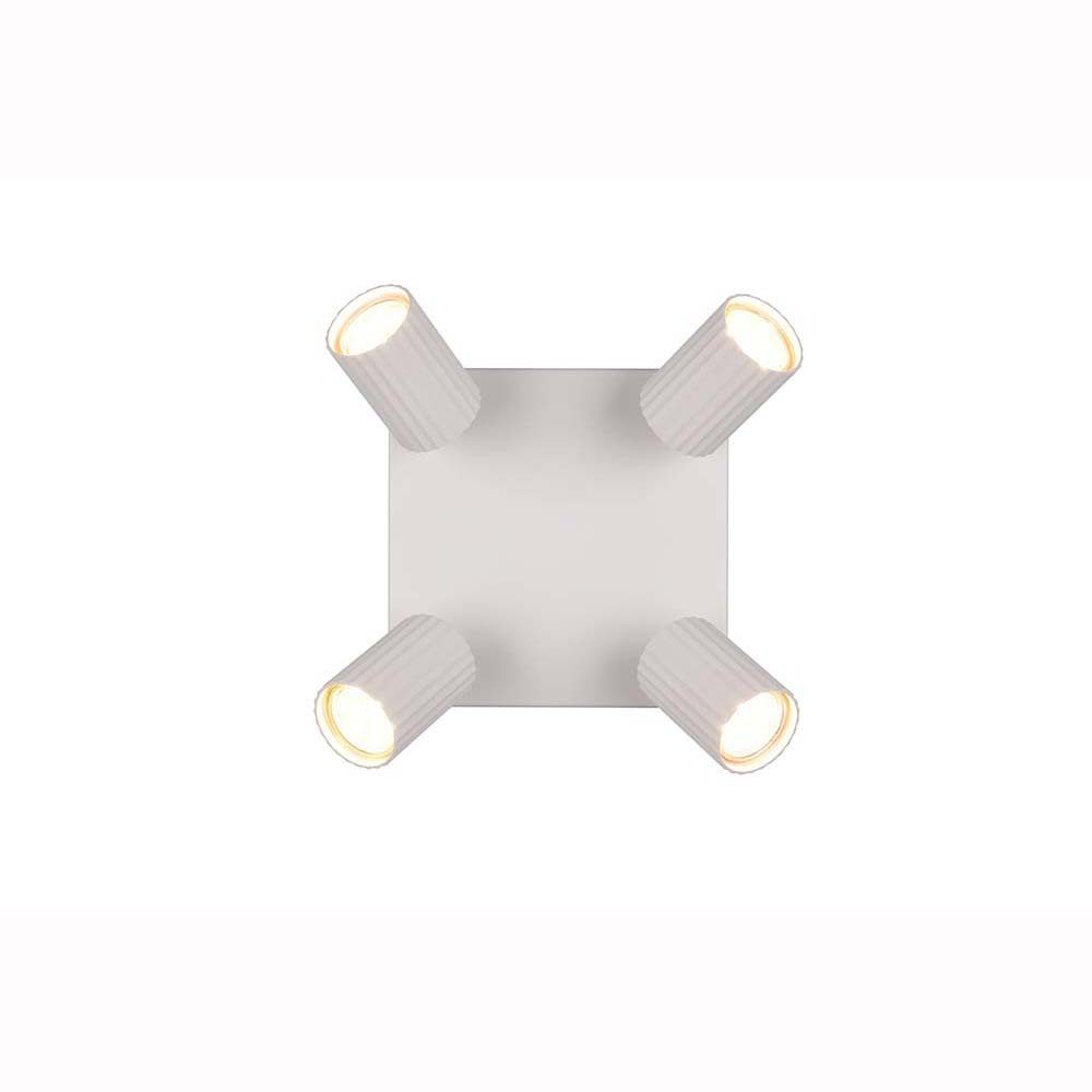 TRIO Leuchten Deckenspot, Leuchtmittel nicht inklusive, Deckenstrahler Spotleuchte Deckenlampe Flur Metall grau 4-flammig