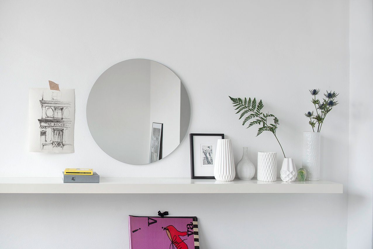 Deko-Werk 24 Wandspiegel Kristallspiegel rahmenlos ohne Facette unterschiedliche Größen Mirror, Mirror, geeignet für kleinen, schmalen Flur.