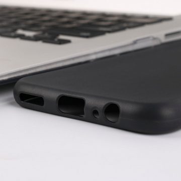 H-basics Handyhülle Handyhülle für Samsung Galaxy A7 2019 / A70 Silikon hülle case cover - in Schwarz - Handyhülle aus flexiblem TPU Silikon