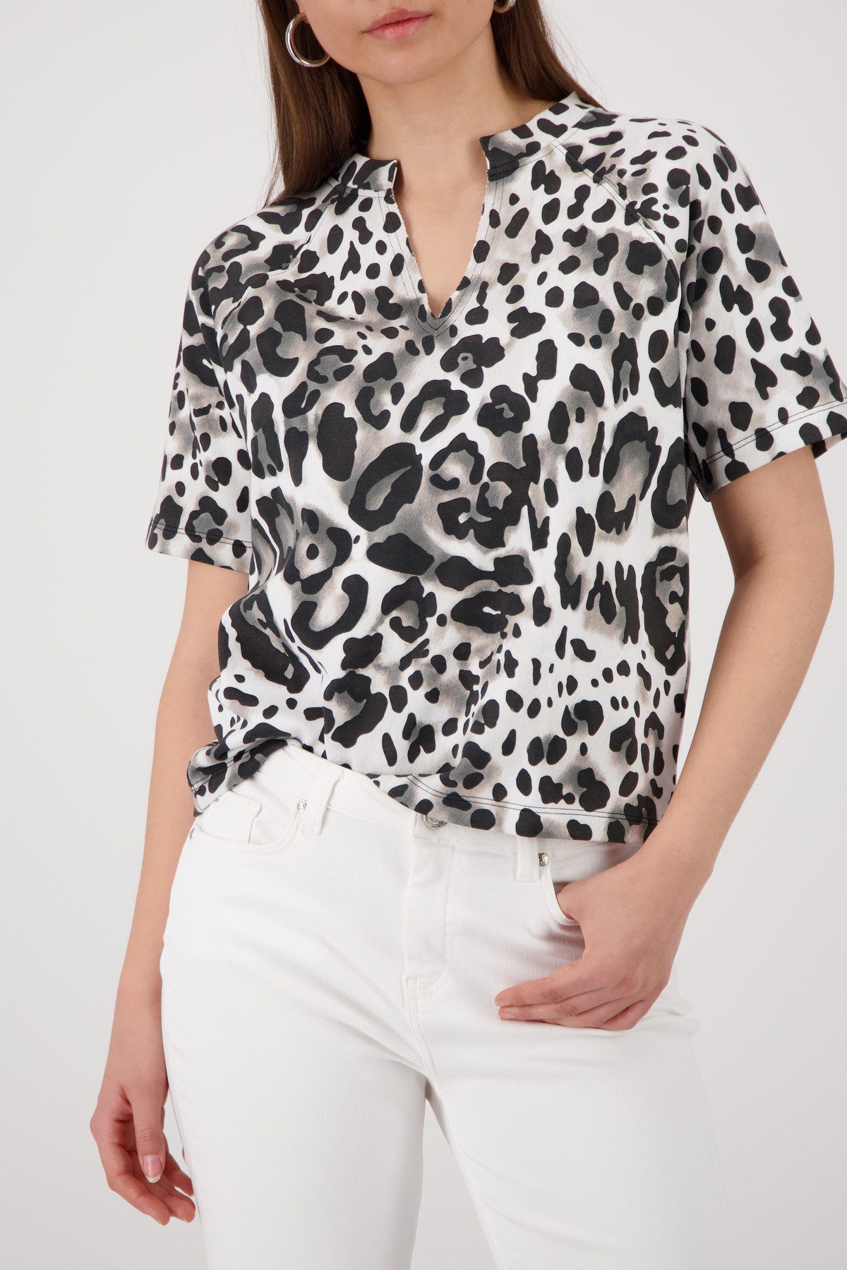 Monari Sweatshirt mit Animalprint
