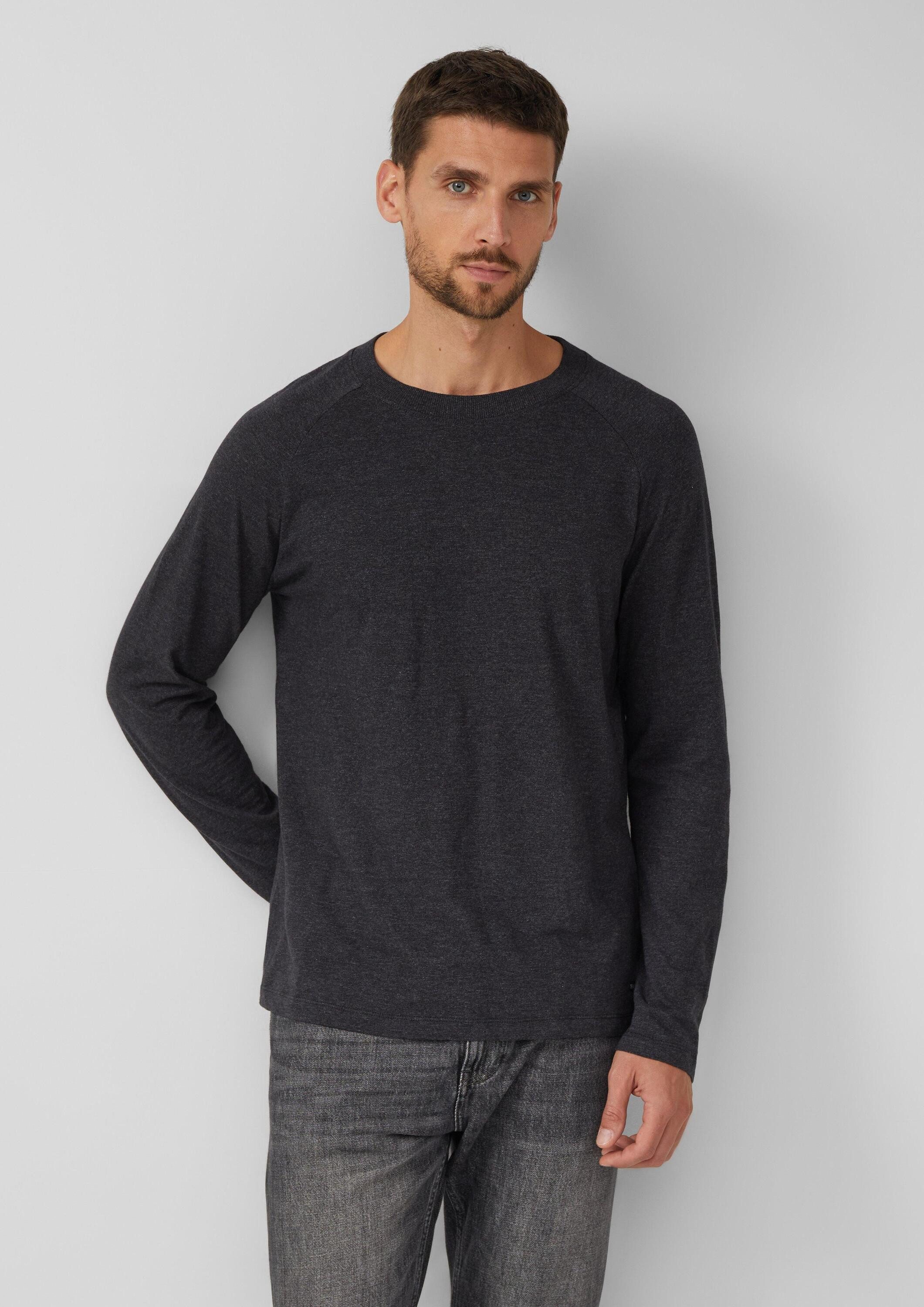s.Oliver Langarmshirt T-Shirt Meliertes Longsleeve aus reiner Baumwolle mit günstig online kaufen