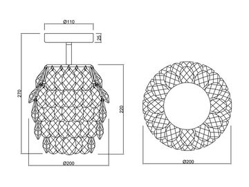 meineWunschleuchte LED Deckenleuchte, Dimmfunktion, LED wechselbar, Warmweiß, kleine ausgefallene Designer-lampe Kristall für über-n Esstisch, Ø20cm