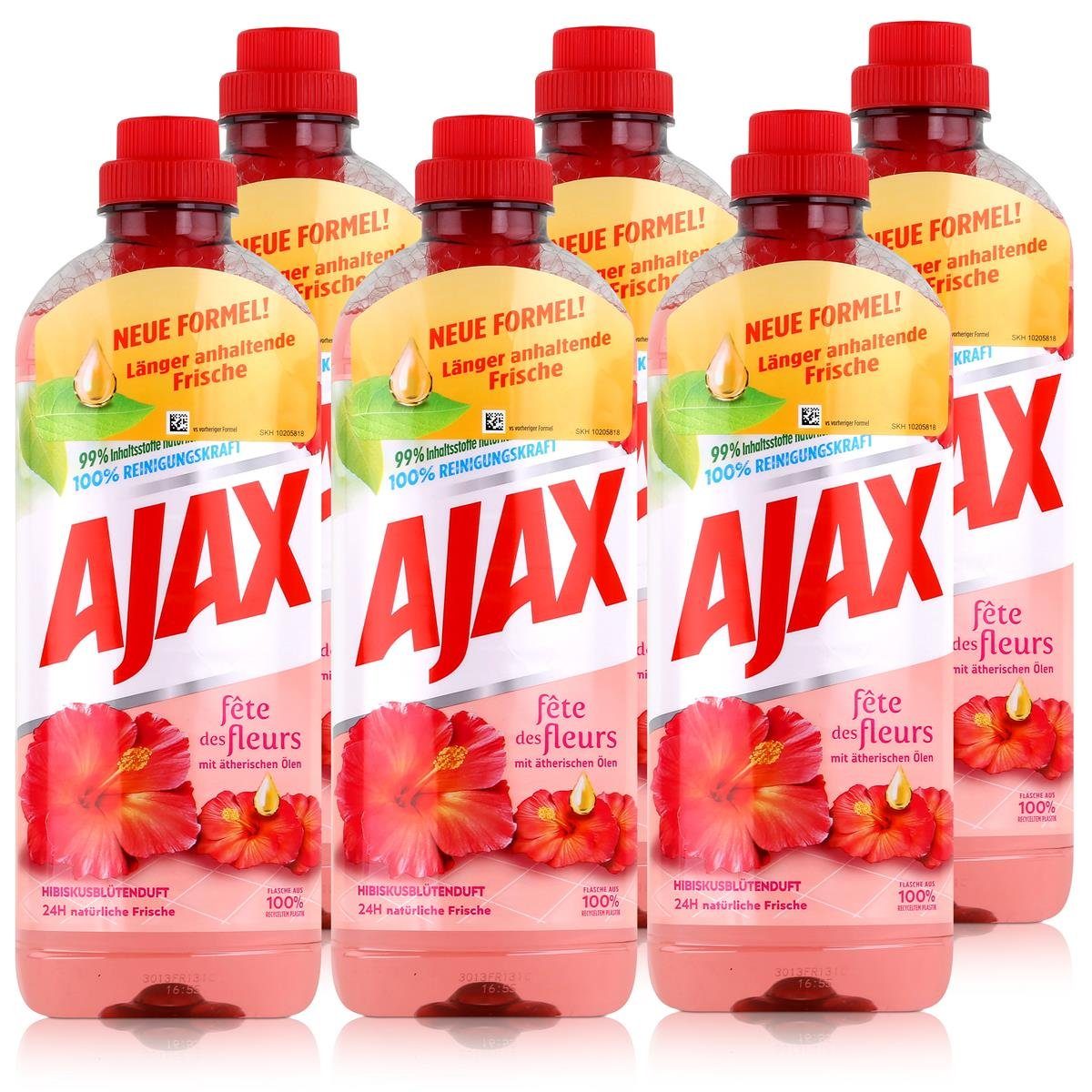 AJAX Ajax Allzweckreiniger Hibiskusblütenduft 1L - 100% Reinigungskraft (6e Allzweckreiniger