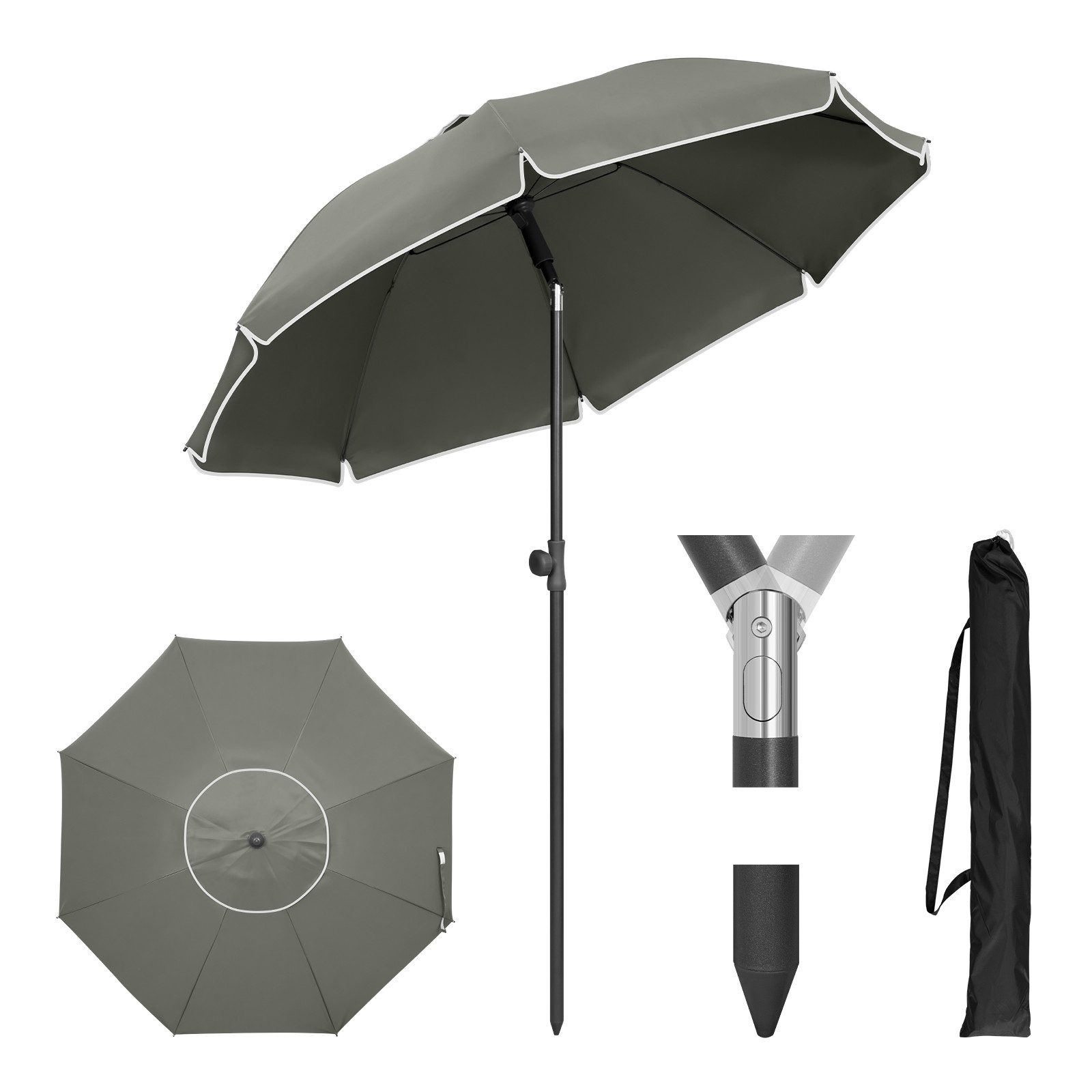 Woltu Sonnenschirm, Belüfteter Strandschirm UPF 50+, Höhenverstellbar und K günstig online kaufen