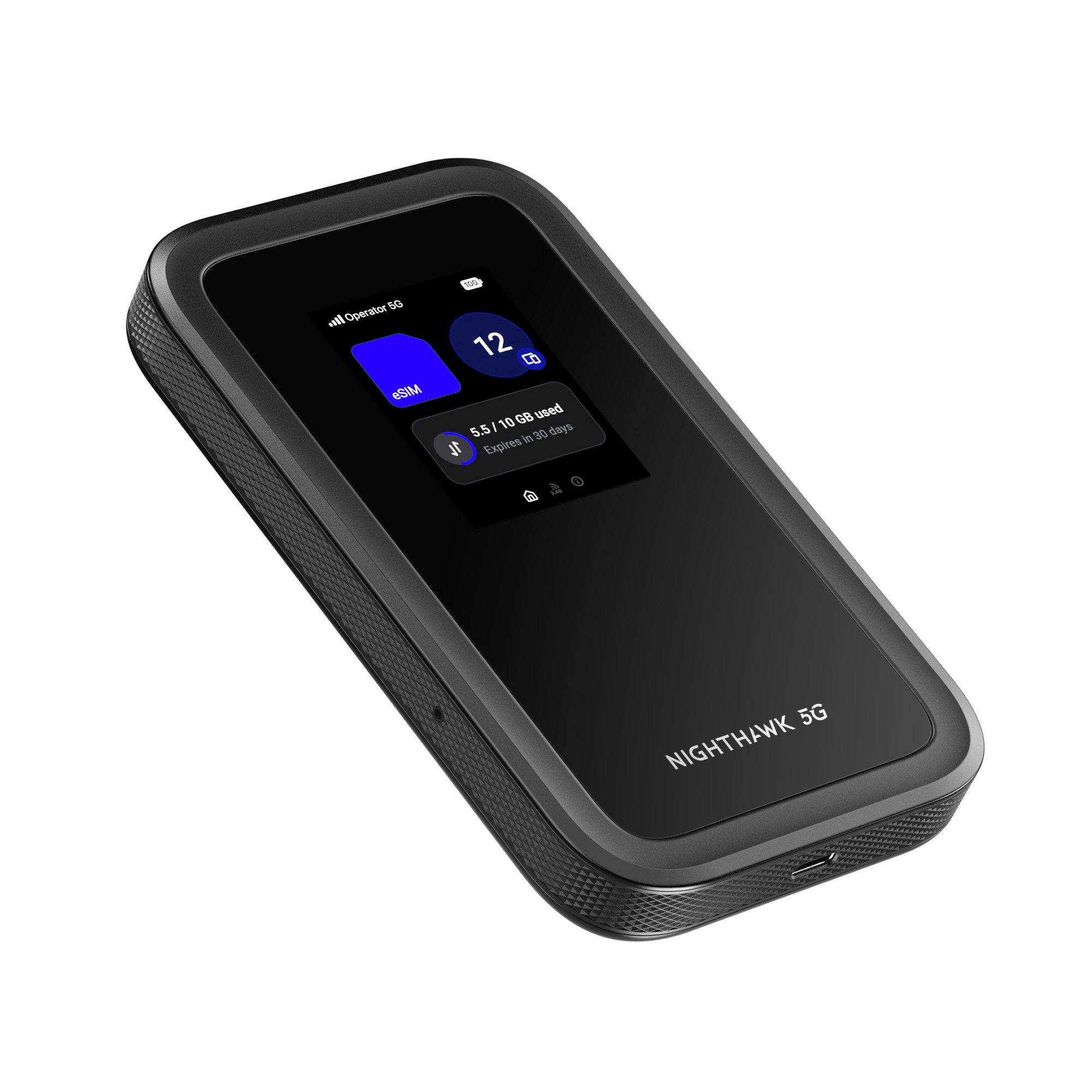 NETGEAR Nighthawk M7 5G WiFi Hotspot mit eSIM & WiFi 7 - Mobiler Router, Für mehrere Geräte gleichzeitig geeignet