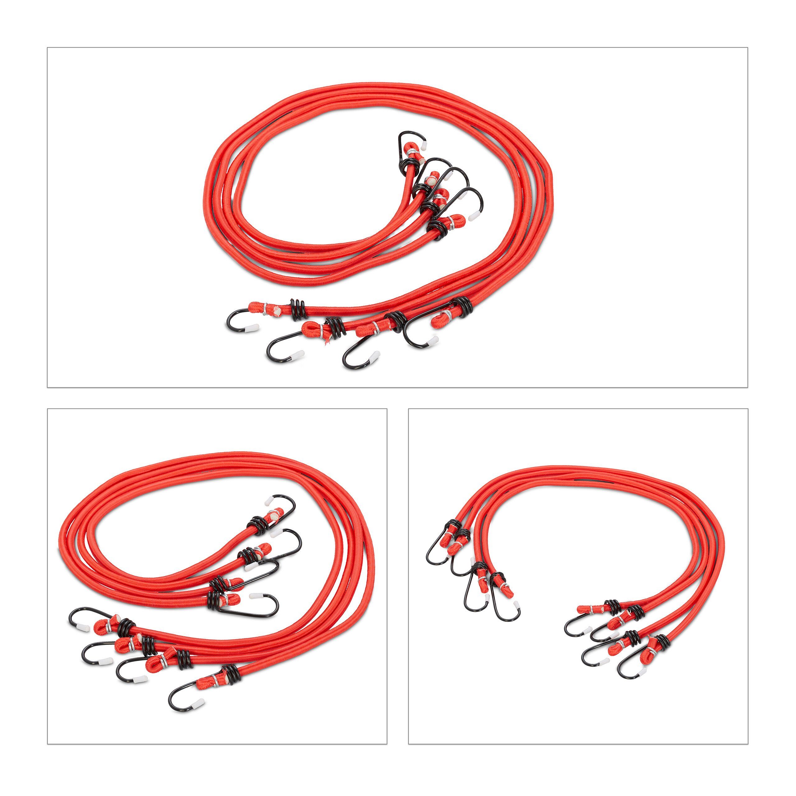relaxdays Spanngurt 48x Spanngummi 5 Größen