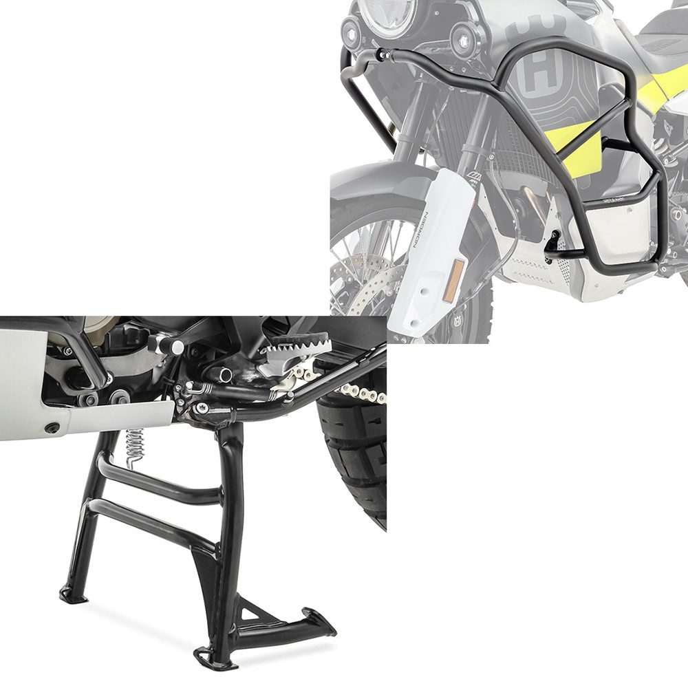 ConStands Motorradheber Hauptständer + Sturzbügel passend für Husqvarna Norden 901 21-26