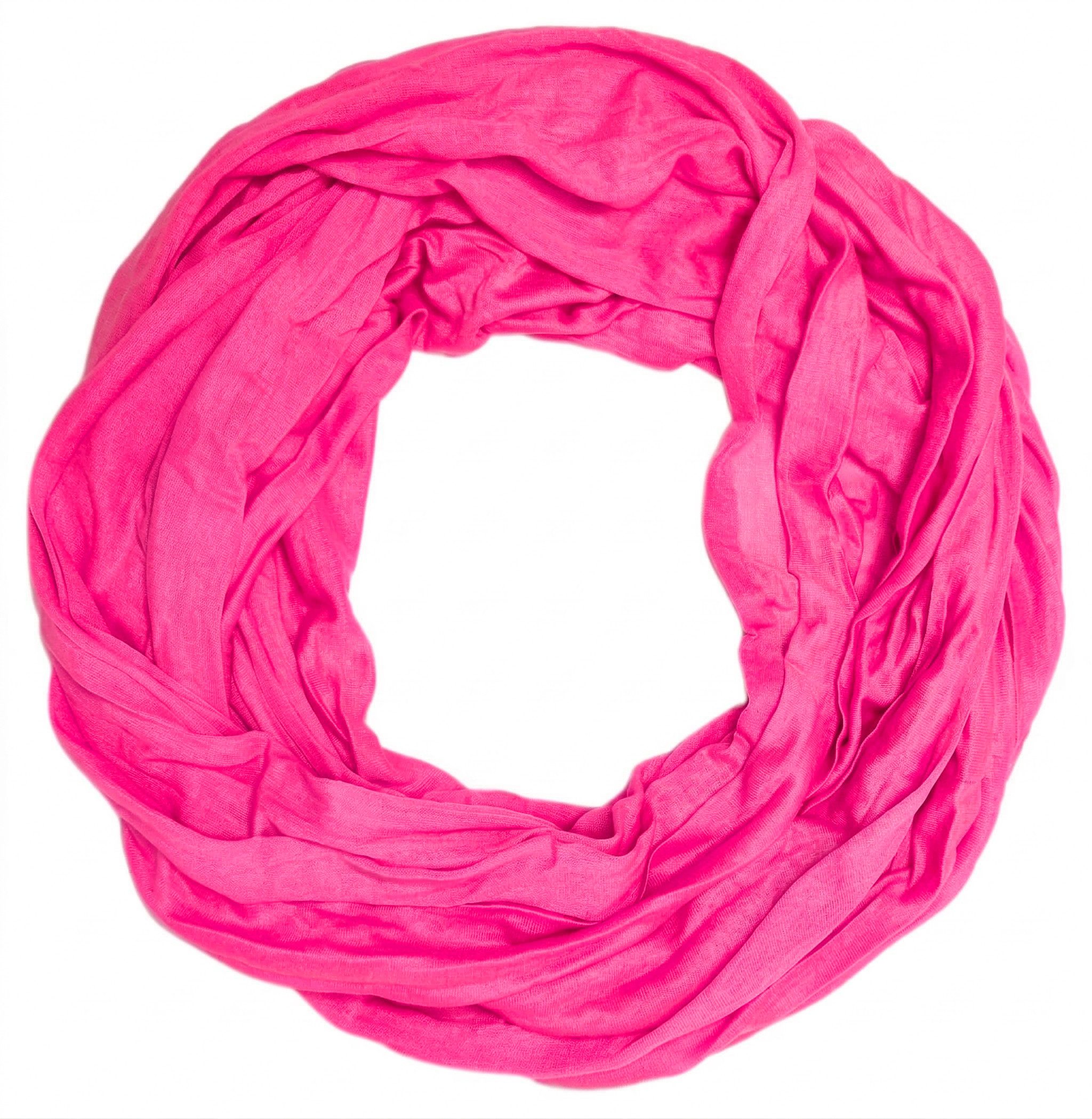 dy_mode Loop Damen Loopschal Schmaler Schlauchschal Rundschal Einfarbig, in Crinkle Optik, Unifarben