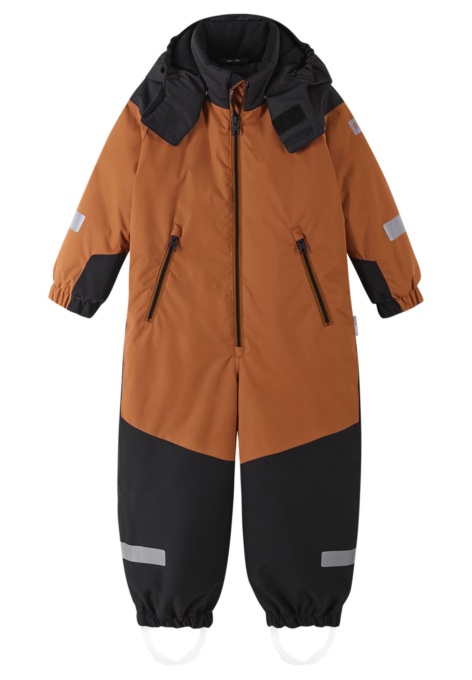 reima Schneeoverall Kauhava wasserdicht, wärmend und atmungsaktiv Logo-Applikation Cinnamon brown | Schneeanzüge