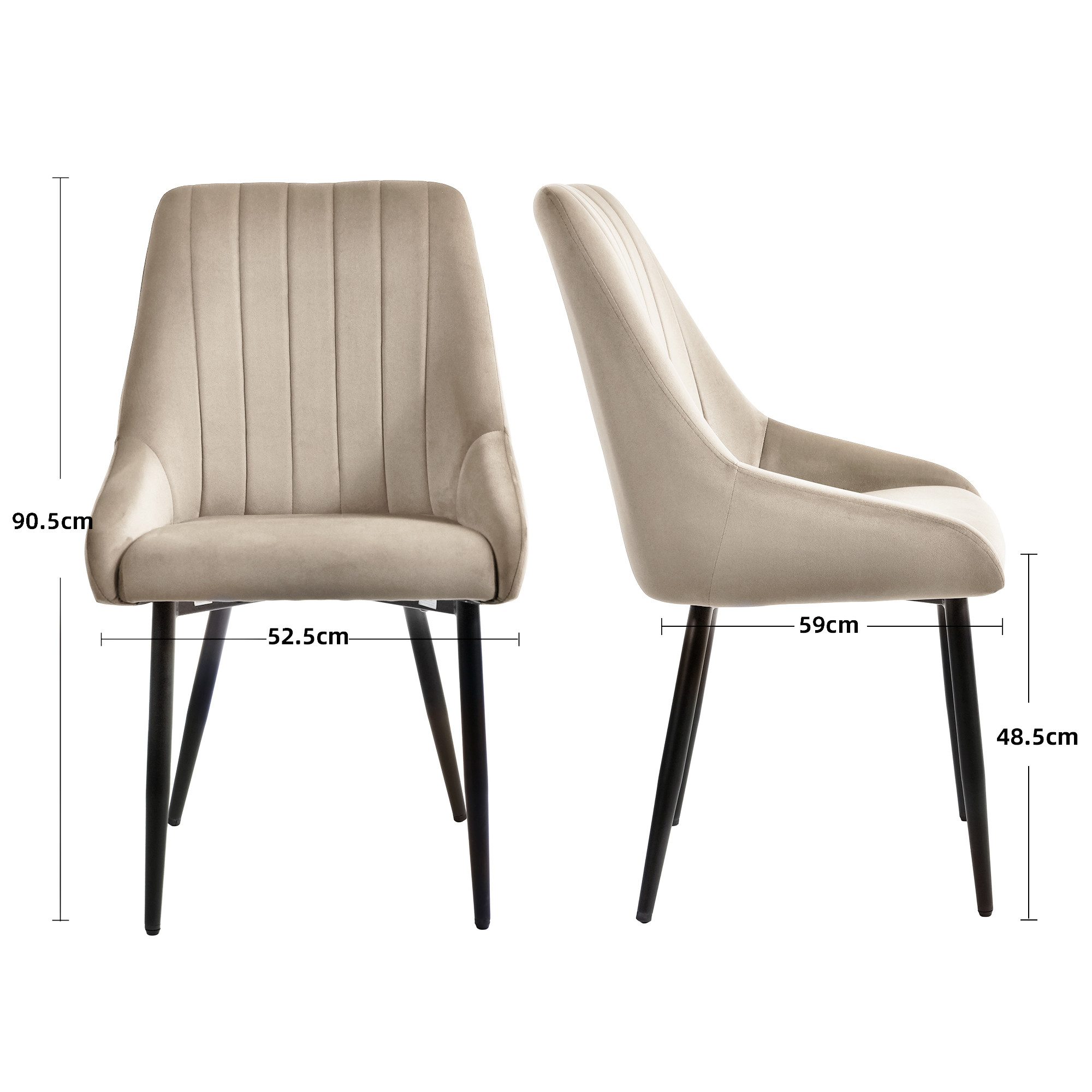 Duhome Esszimmerstuhl (8066C), 2er Set Esszimmerstuhl Polsterstuhl Stoff Sa günstig online kaufen