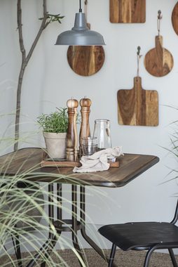 Ib Laursen Esstisch Cafetisch Holztischplatte und Metallgestell UNIKA