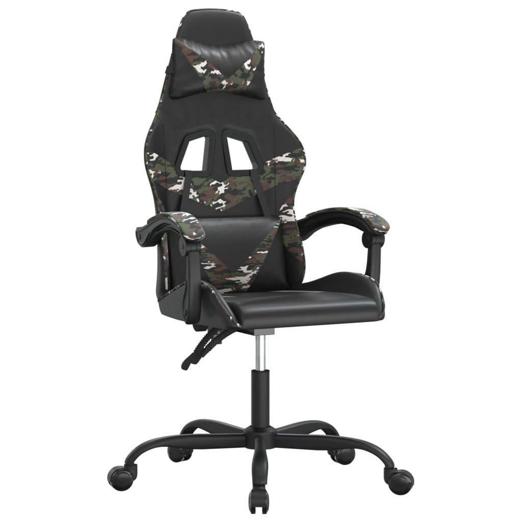 vidaXL Gaming-Stuhl Gaming-Stuhl Drehbar Schwarz und Tarnfarben Kunstleder (1 St)