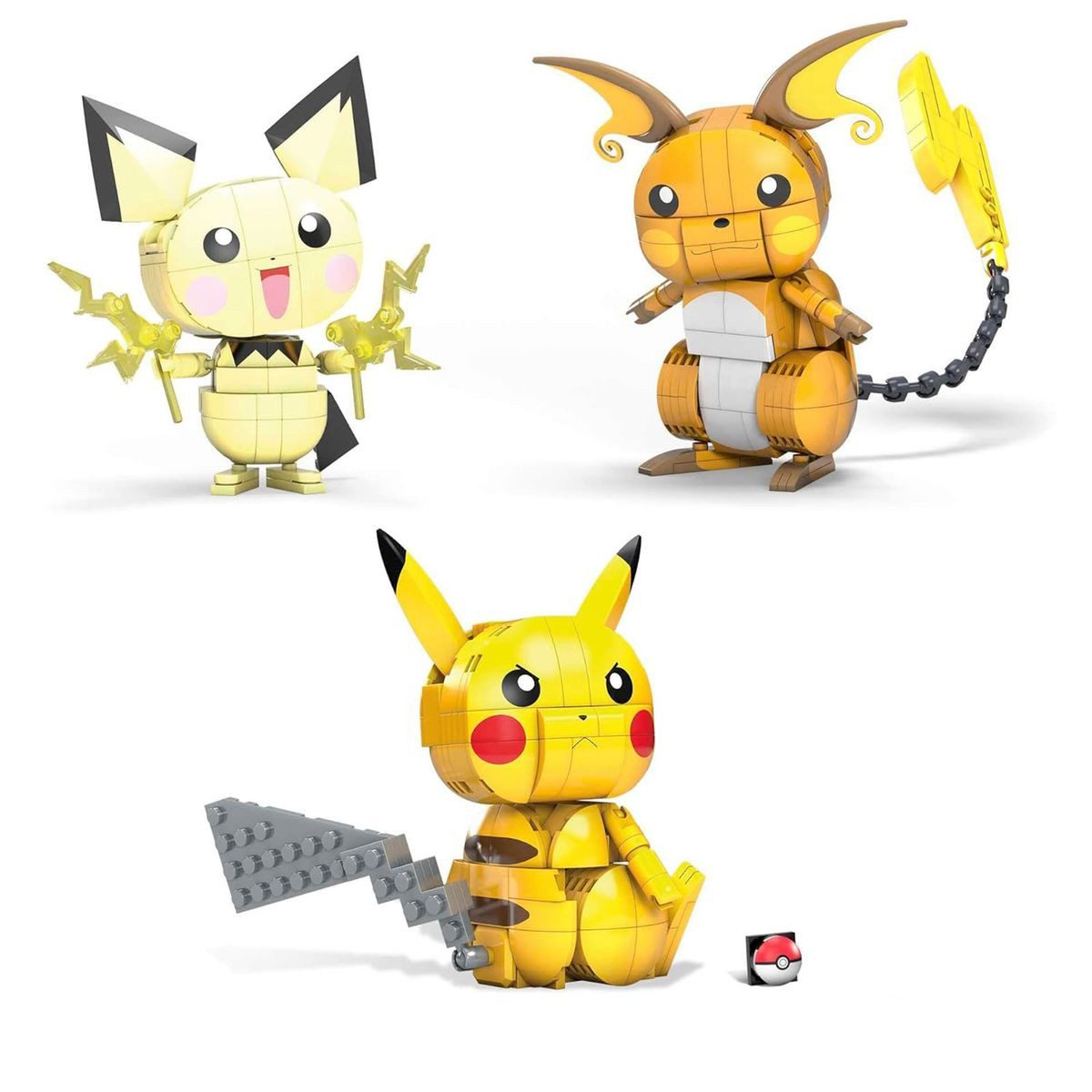 Mattel® Spielfigur Mattel GYH06 - Mega - Pokèmon - Bauen & Zeigen Pikachu Evolution Trio