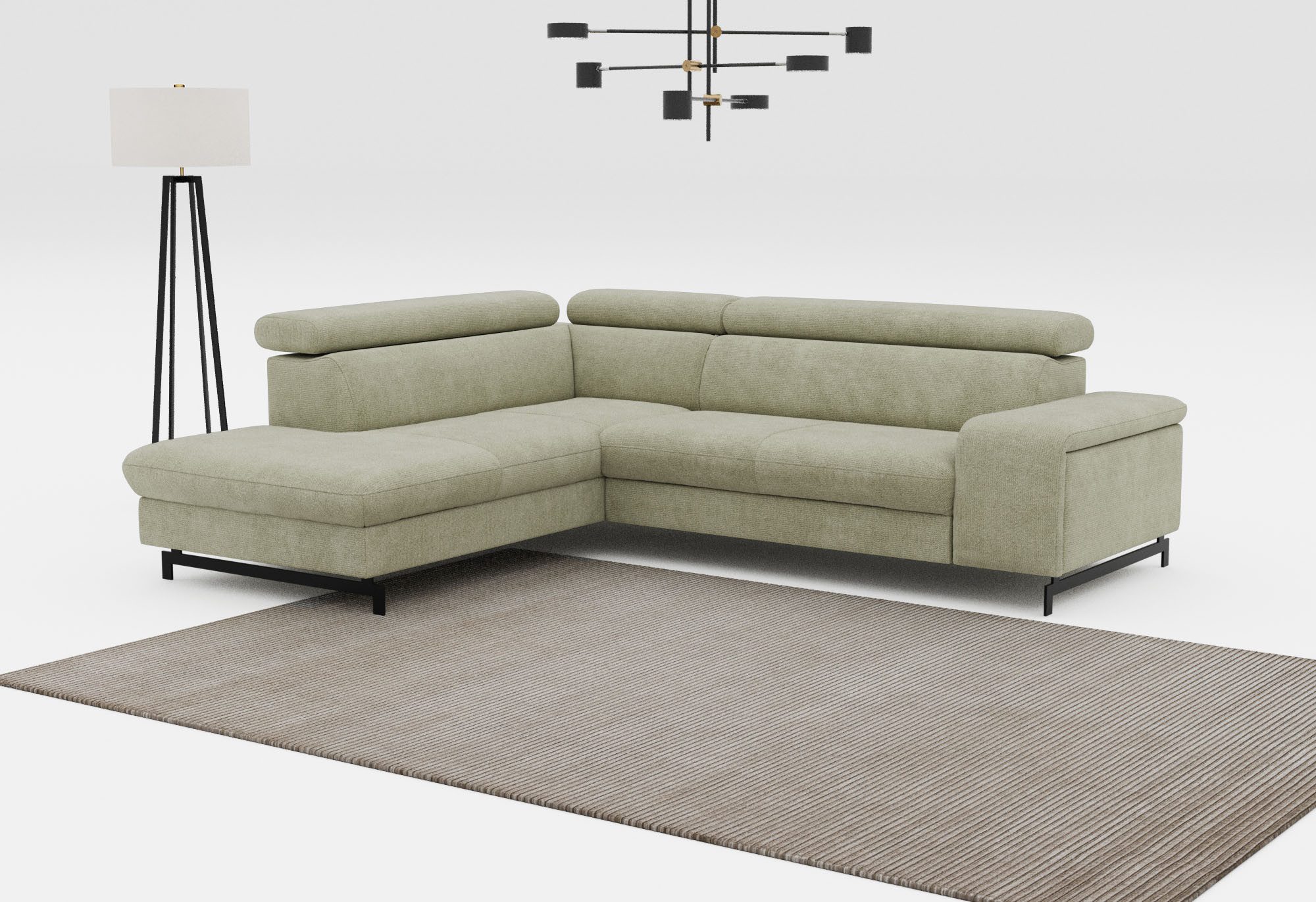 COTTA Ecksofa "Emma L-Form", mit Kopfteilverstellung, wahlweise mit Bettfun günstig online kaufen