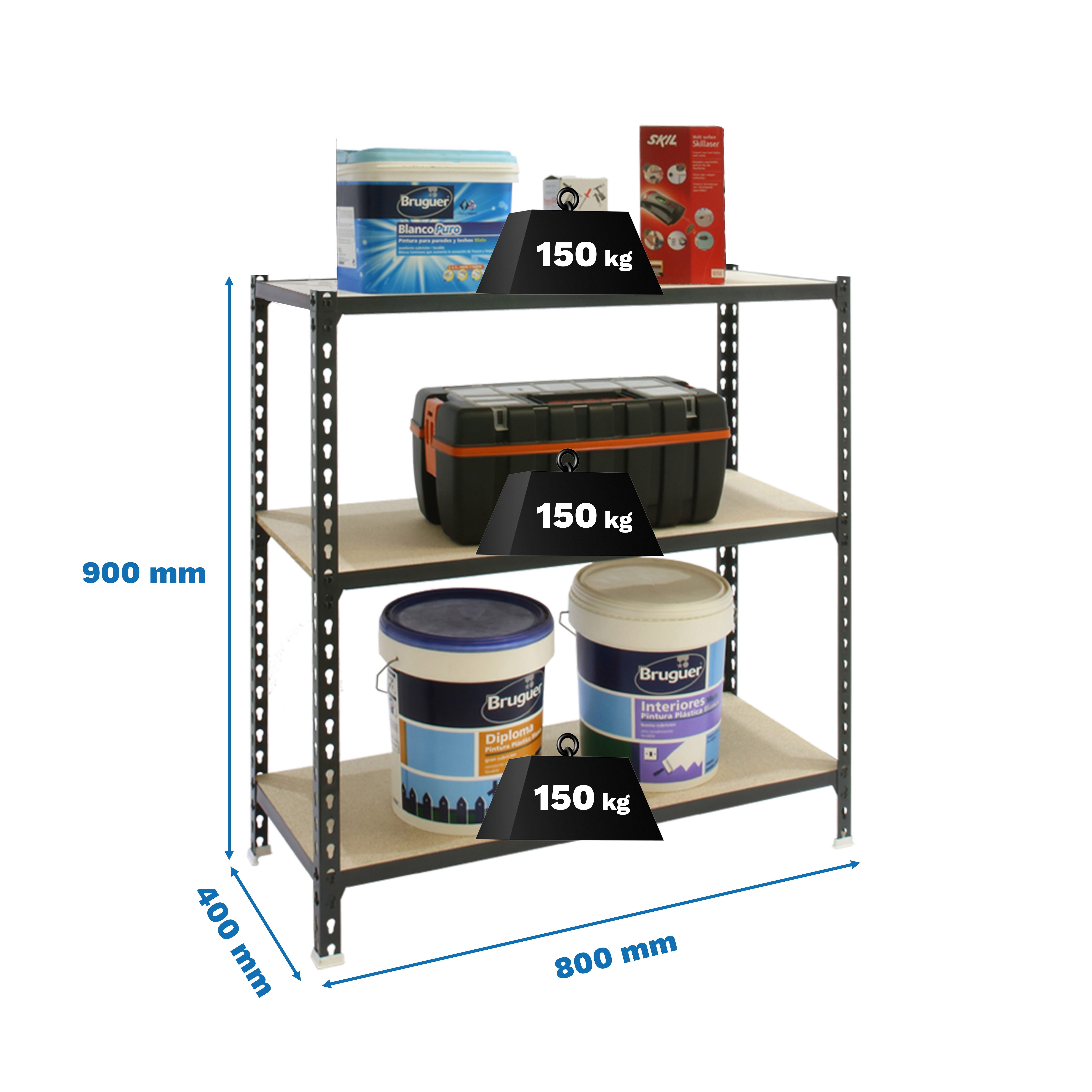 PROREGAL® Schwerlastregal BABY MULI 90x80x40cm 3 günstig online kaufen