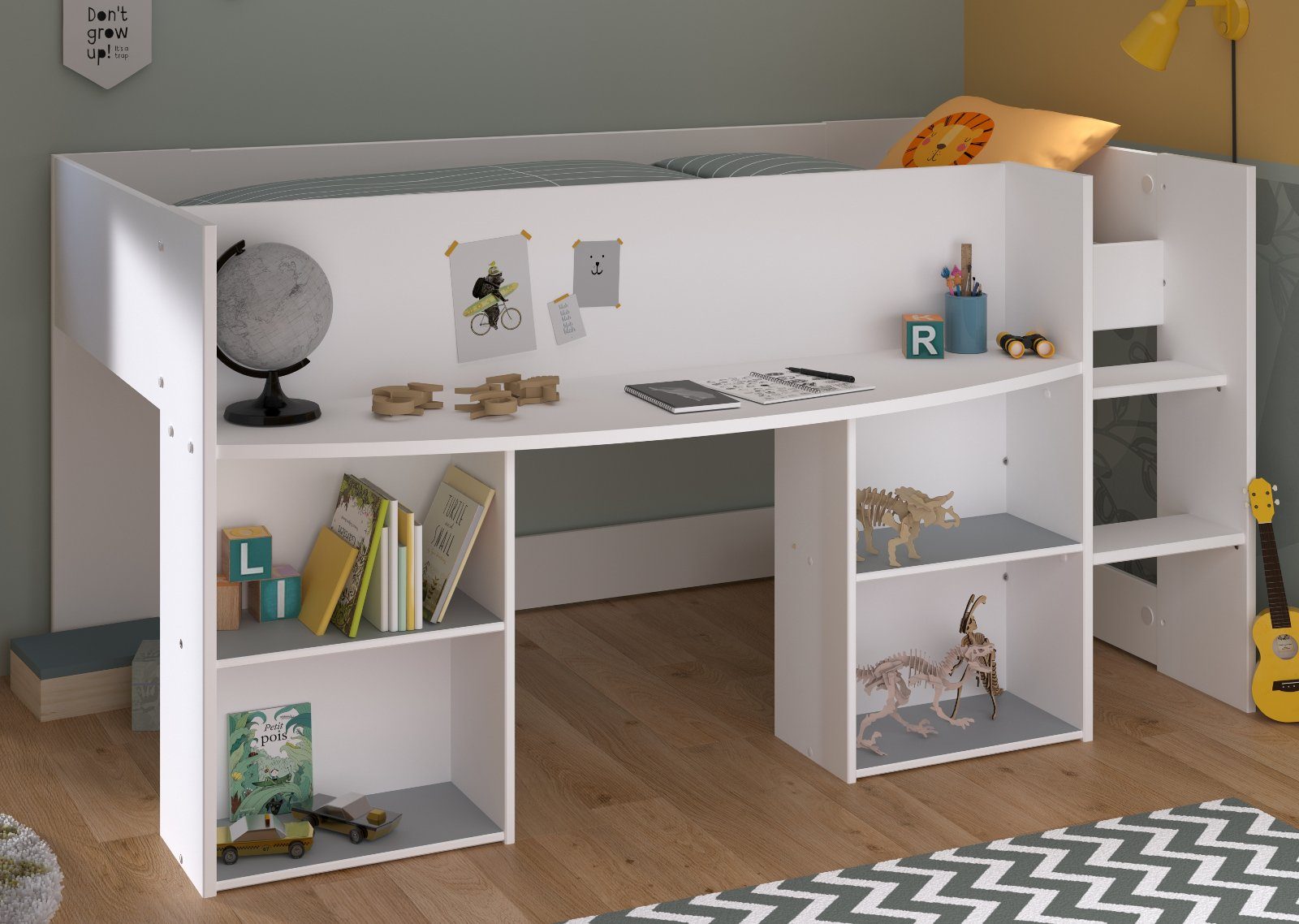 Parisot Hochbett Pirouette (in weiß, Liegefläche günstig online kaufen